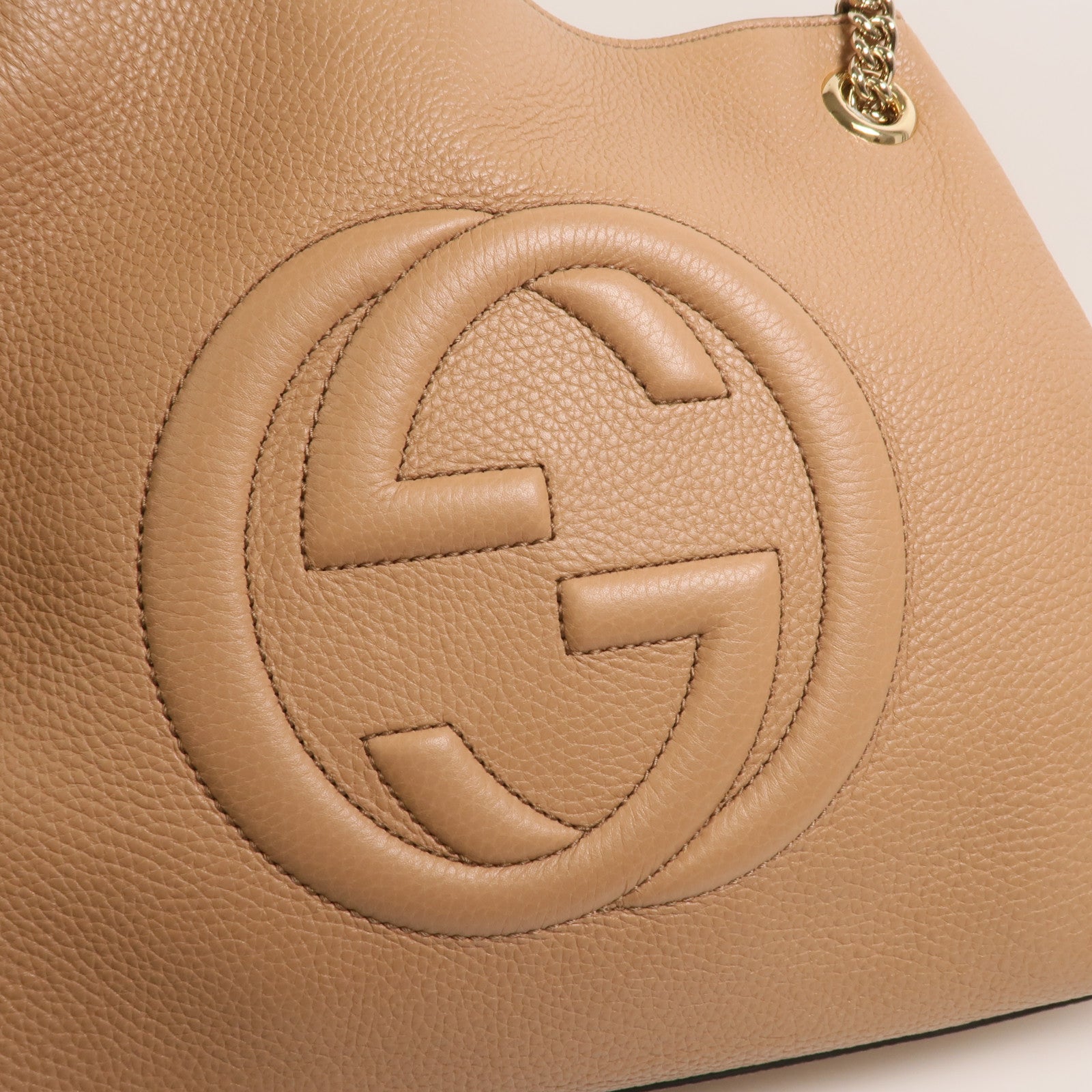 GUCCI 牛皮皮革Soho鏈帶肩背袋
