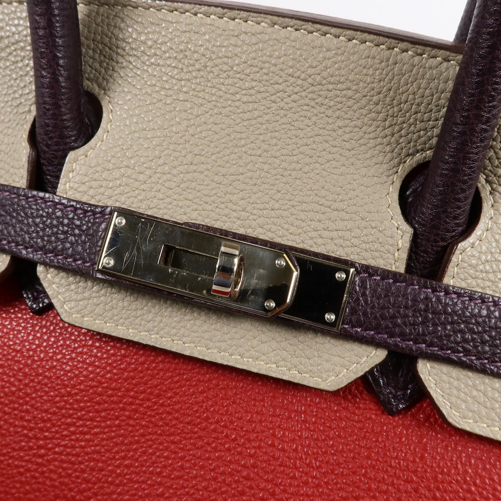 HERMES Togo皮革Birkin 30手挽袋3 Tone