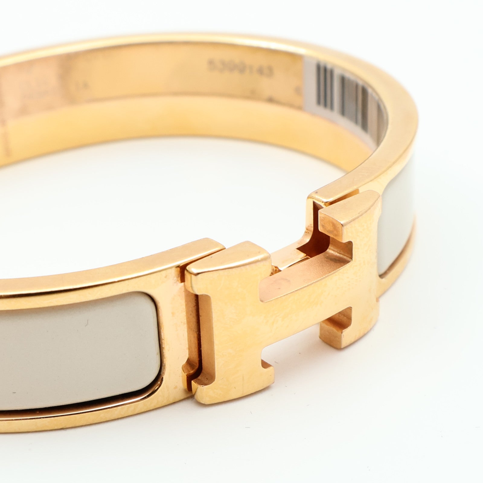 HERMES 金屬/琺瑯Clic H Bracelet金扣手鐲