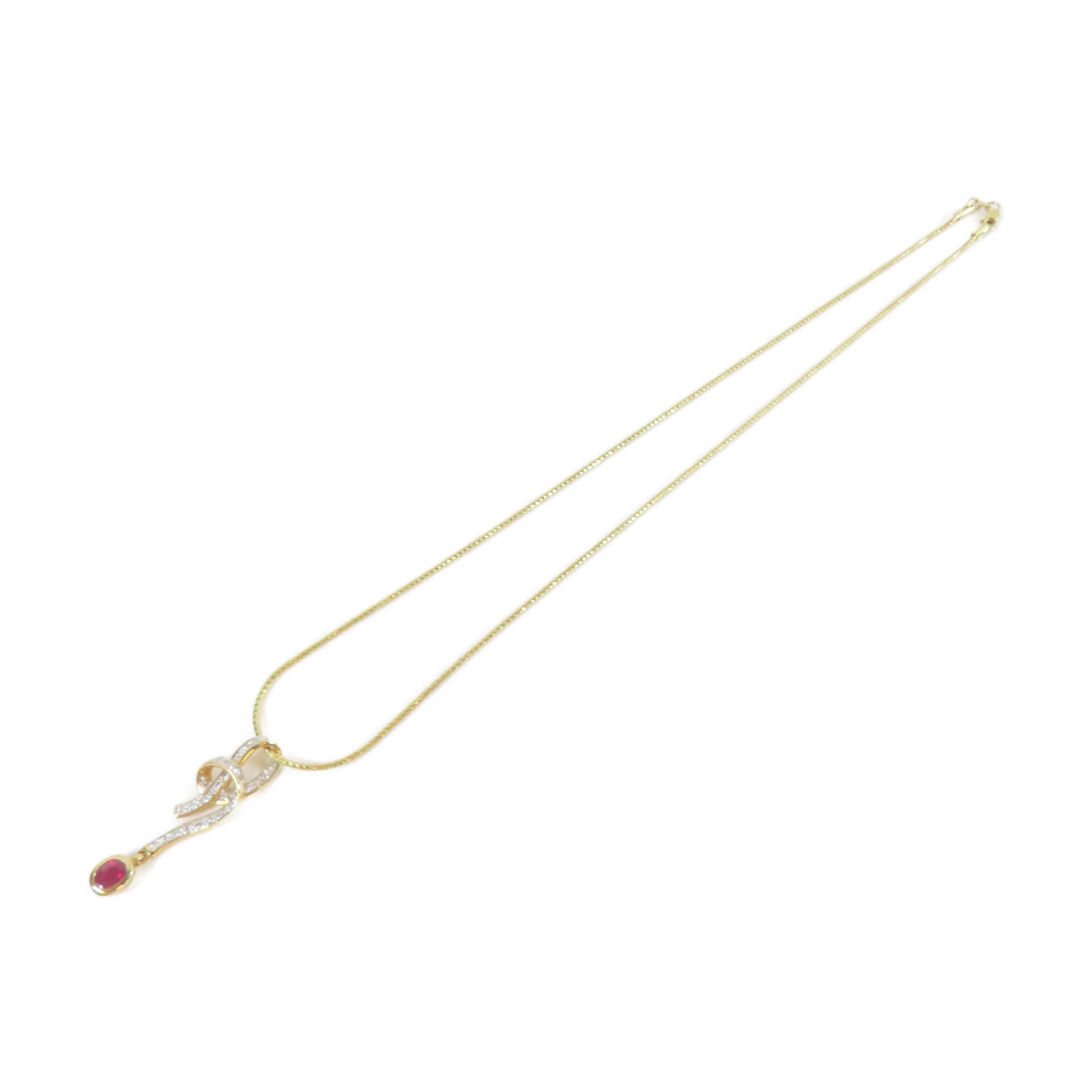 JEWELRY 【激減優惠】18K黃金Ruby Necklace紅寶石項鍊#40cm