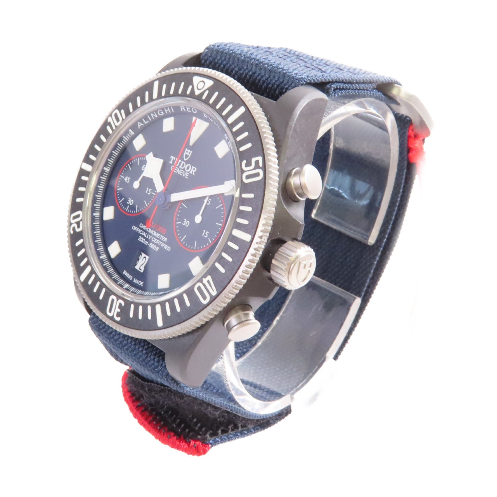 TUDOR Pelagos FXD Red Bull Watch鈦金屬/織帶自動機芯手錶黑色