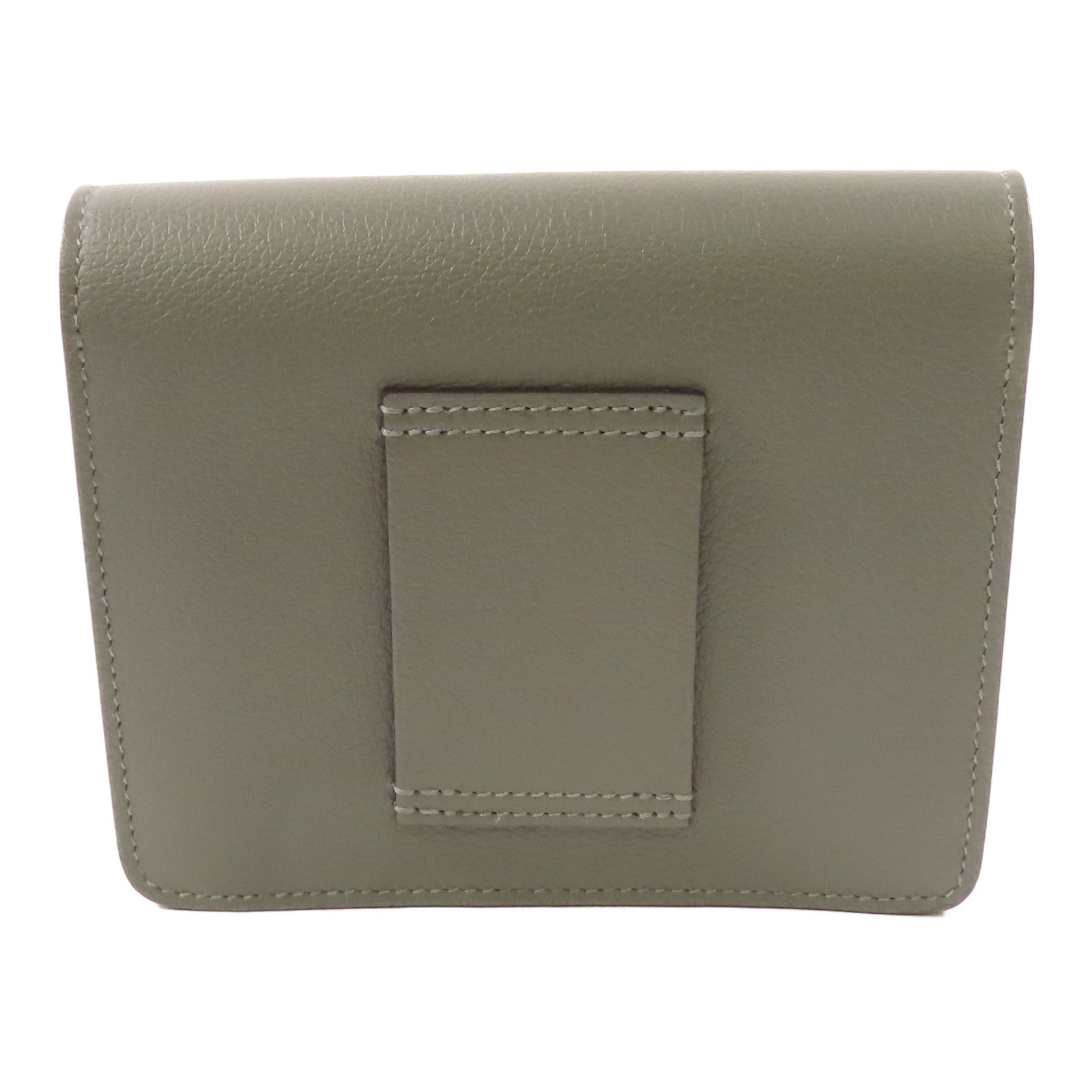 HERMES 【激減優惠】Evercolor皮革Roulis Slim金扣錢包Gris Meyer
