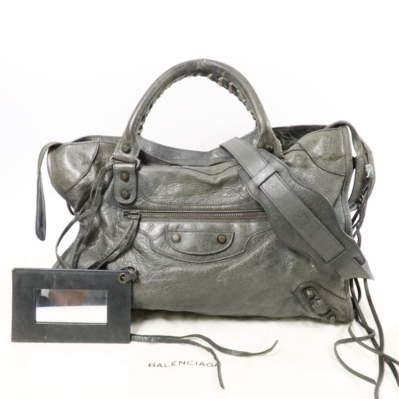 BALENCIAGA 牛皮皮革City Bag手挽肩背兩用袋