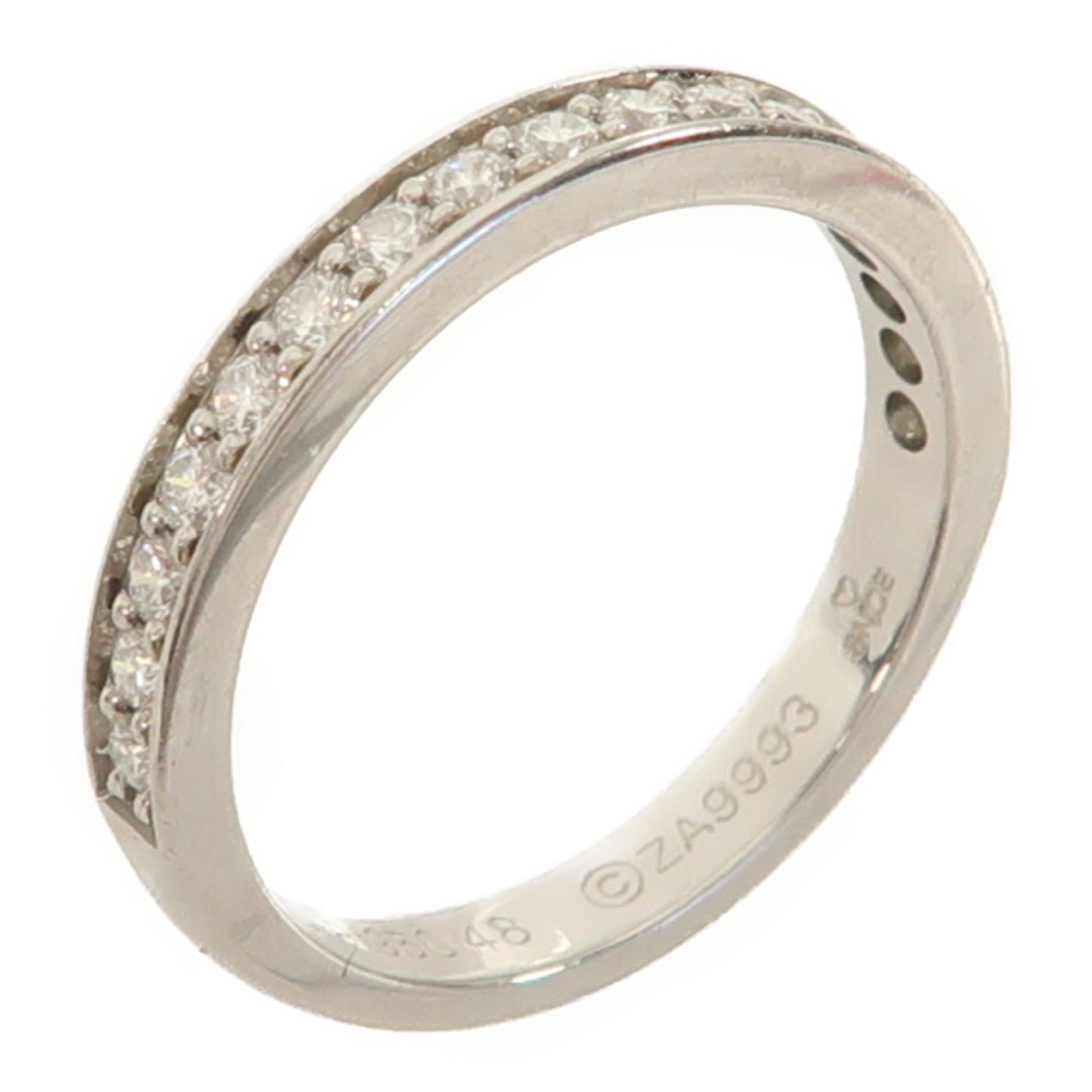 CARTIER PT950鉑金Etincelle De Cartier Ring戒指US#4.5銀色