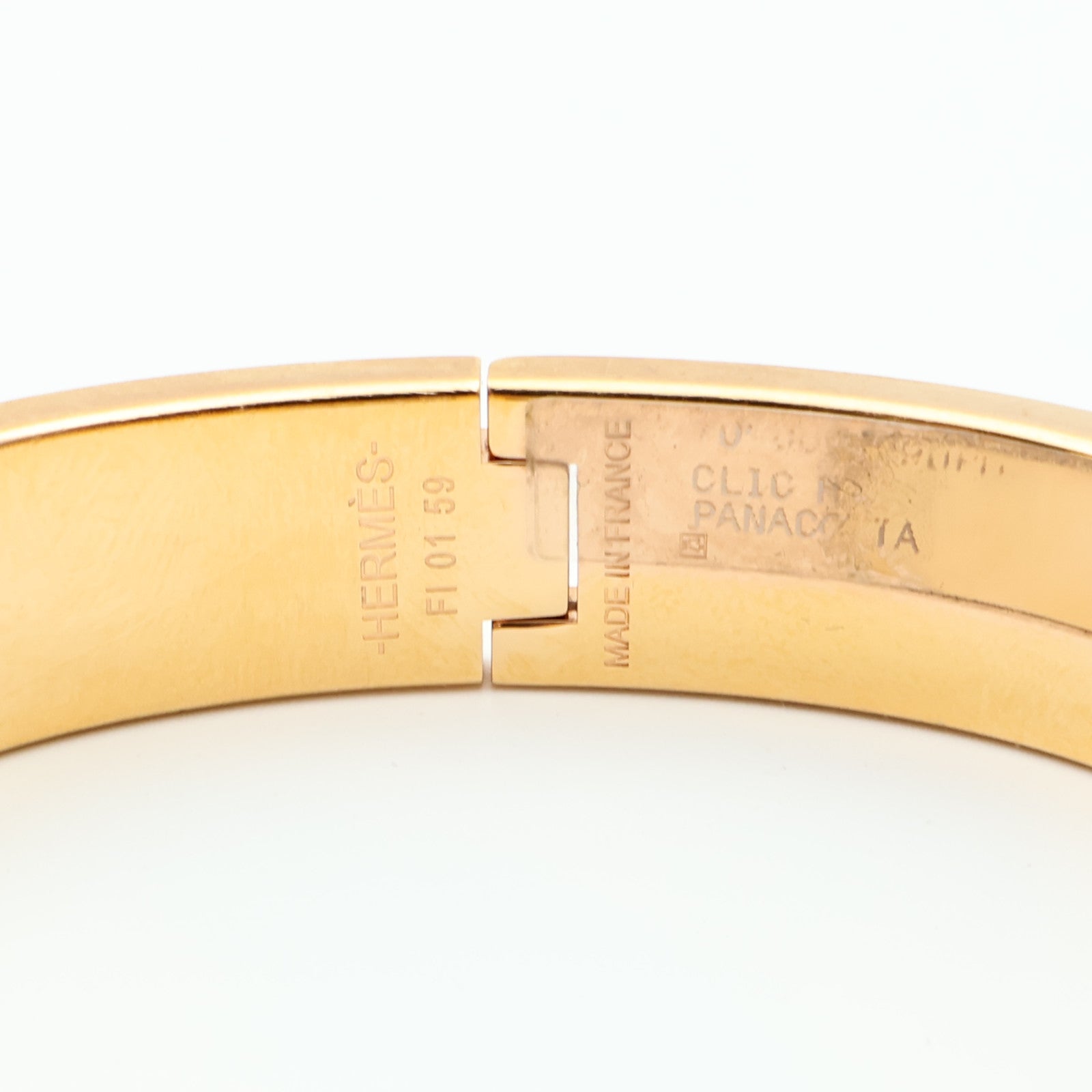 HERMES 金屬/琺瑯Clic H Bracelet金扣手鐲