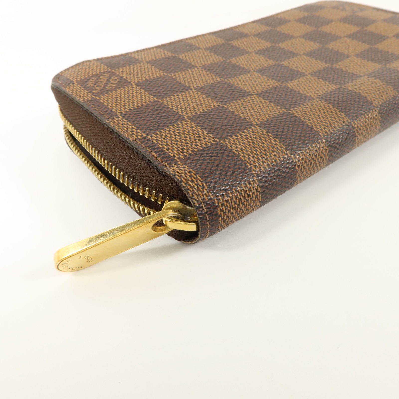 LOUIS VUITTON Damier Zipper Wallet金扣長錢包