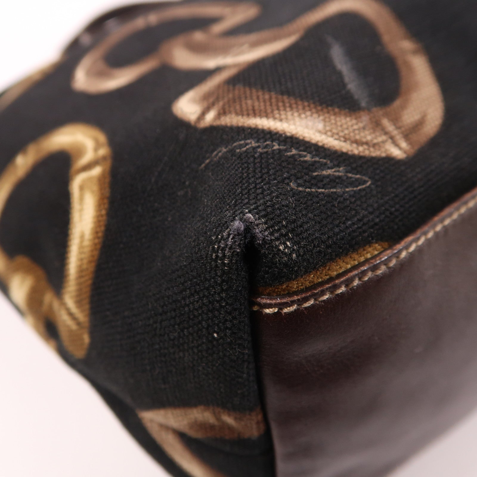 GUCCI 帆布Tote Bag金扣手挽袋