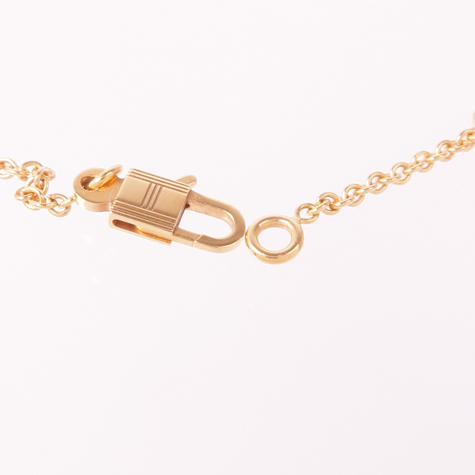 HERMES Diamond Constance Pendant Necklace 18K Pink Gold