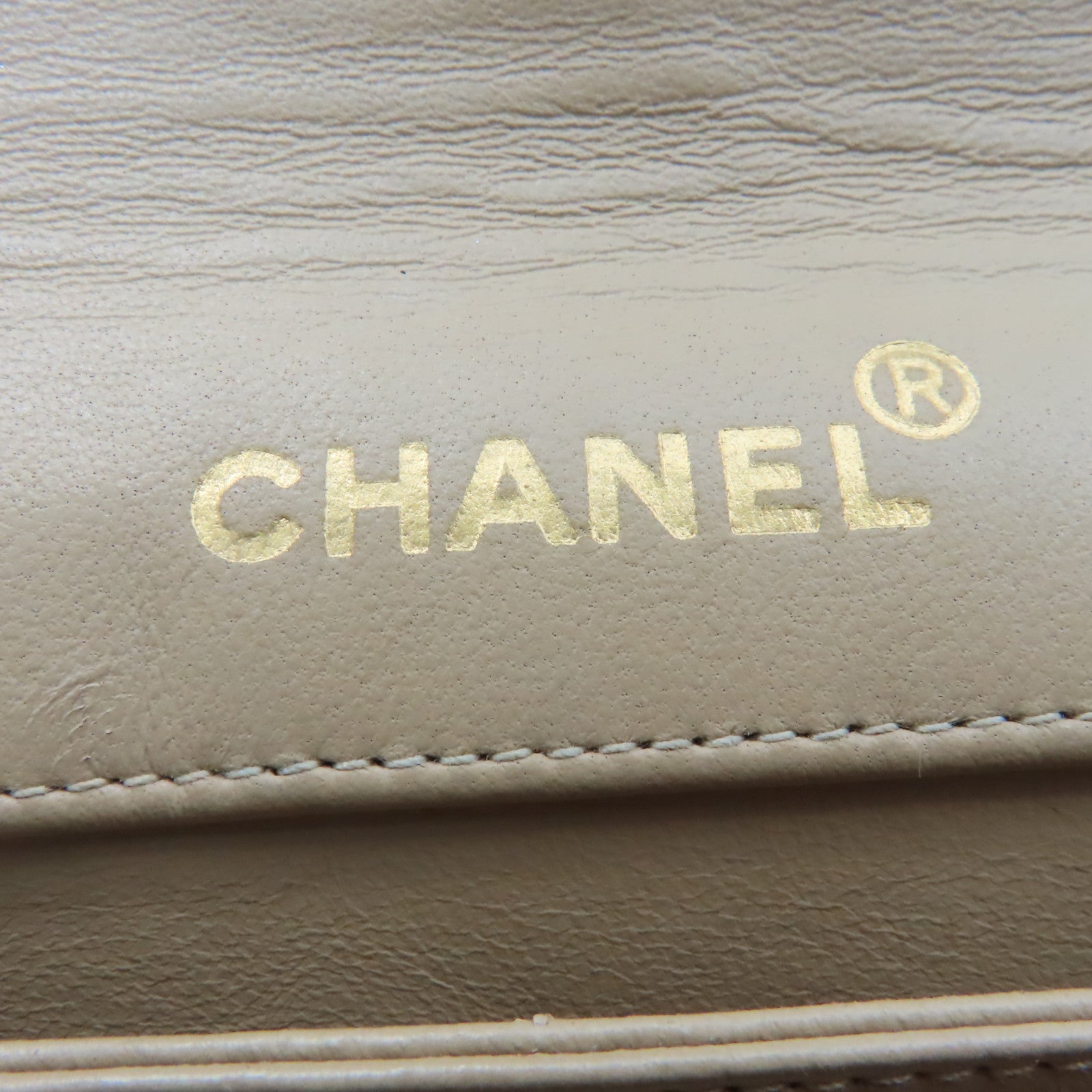 CHANEL 【激減優惠】菱格羊皮皮革Chain Shoulder Bag金扣鏈帶肩背袋杏色