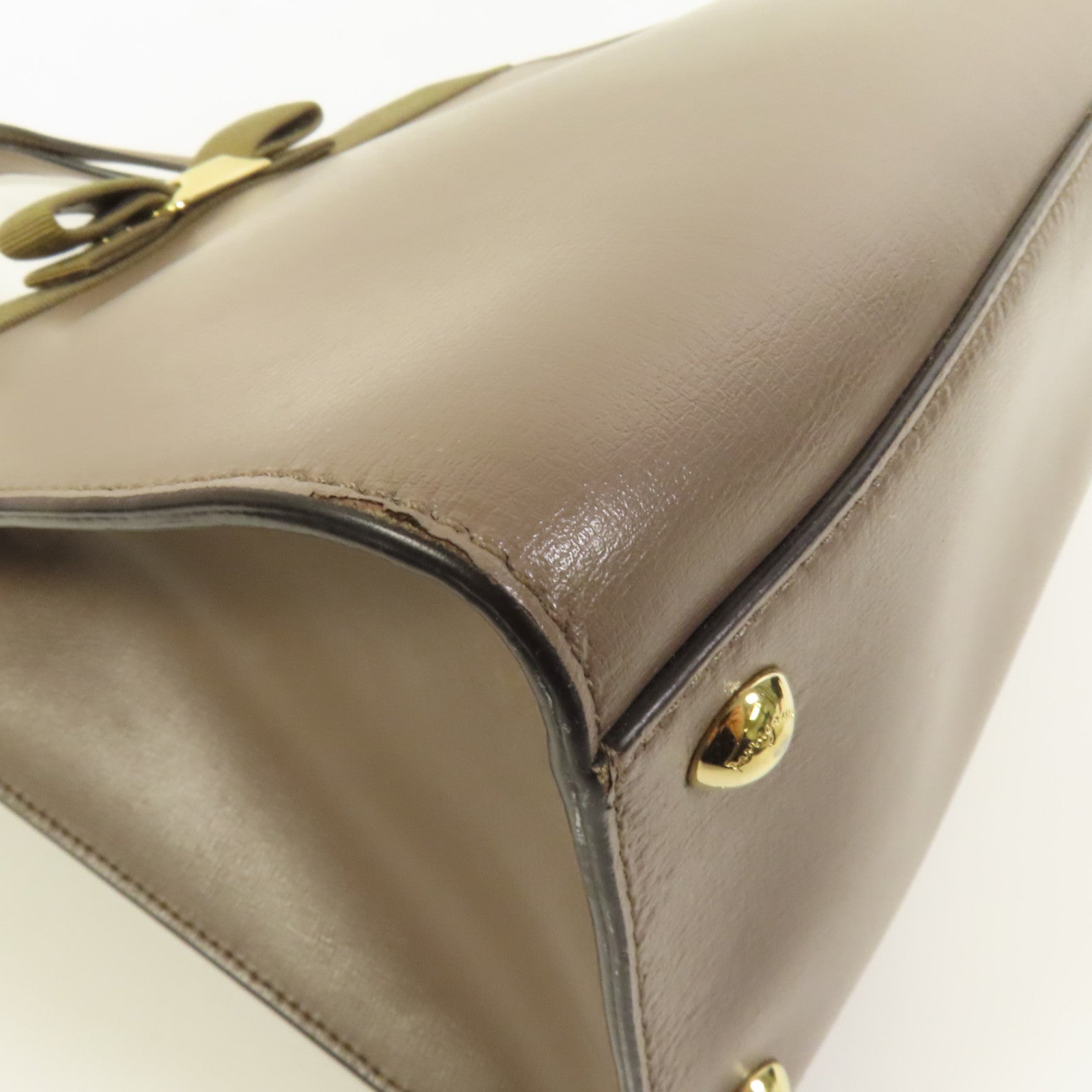 Salvatore Ferragamo 牛皮皮革Vara Bow Top Handle金扣手挽肩背兩用袋