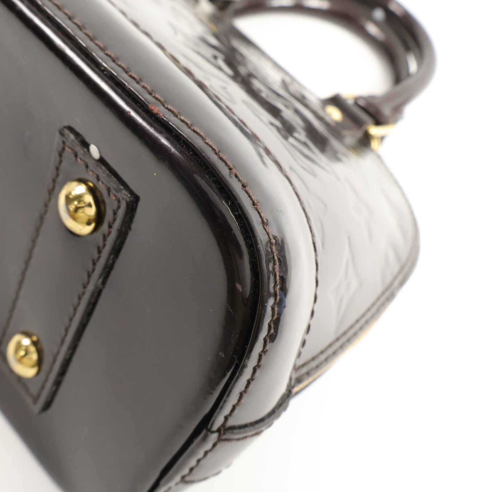 LOUIS VUITTON Monogram Vernis Alma BB手挽肩背兩用袋