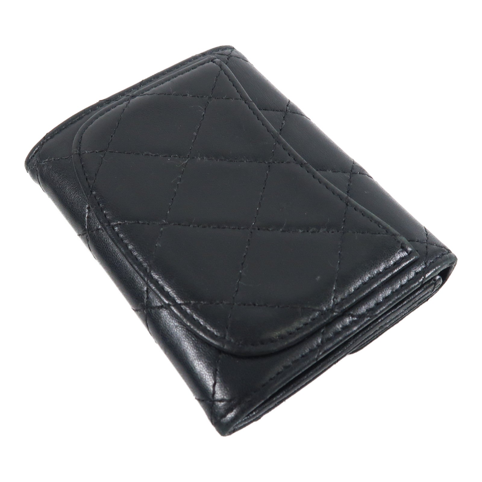 CHANEL 羊皮皮革Card case銀扣卡片套