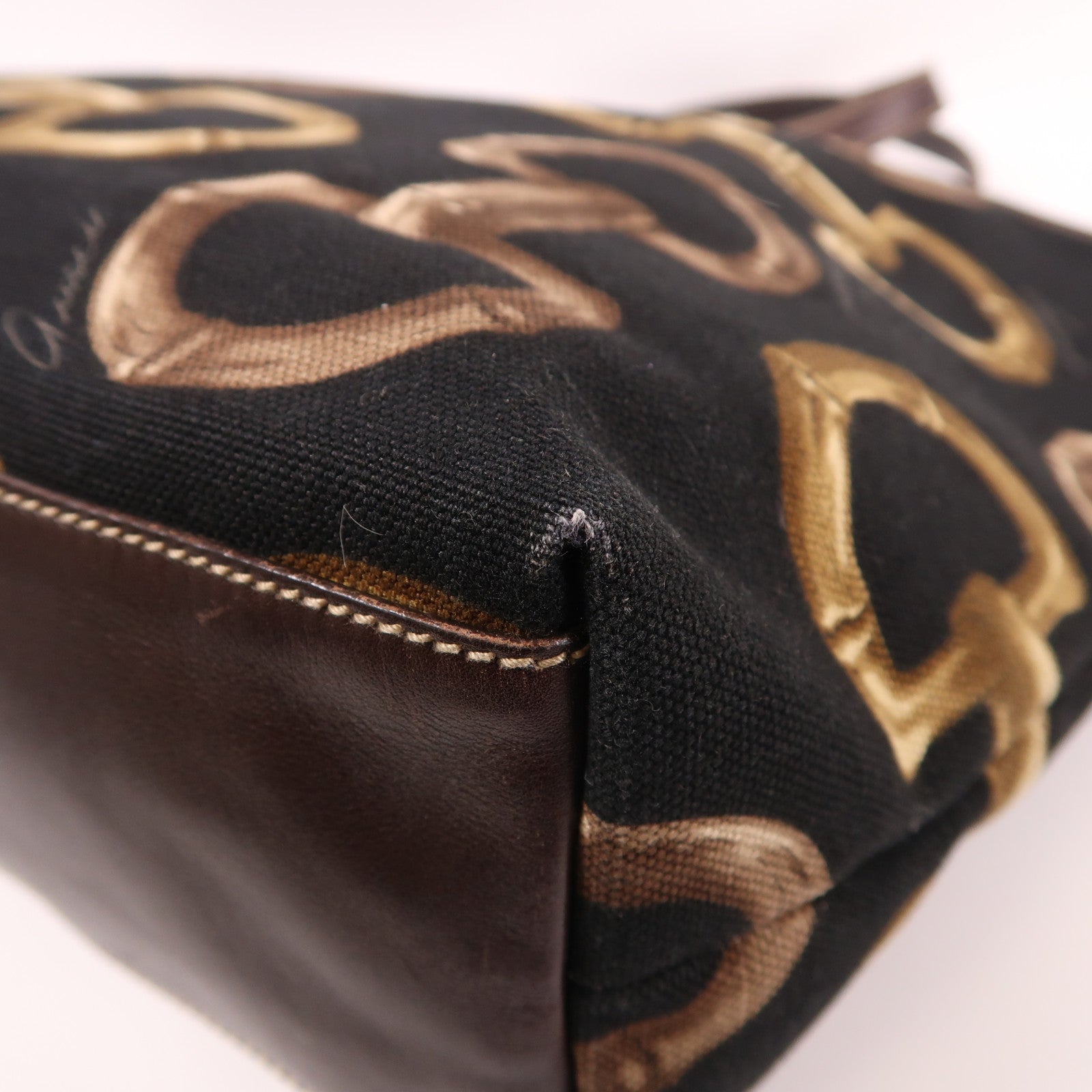 GUCCI 帆布Tote Bag金扣手挽袋