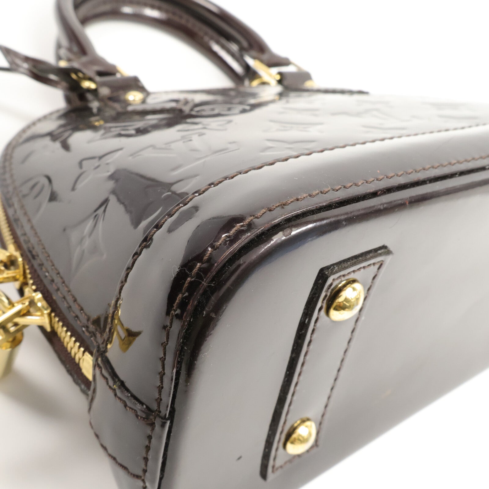 LOUIS VUITTON Monogram Vernis Alma BB手挽肩背兩用袋