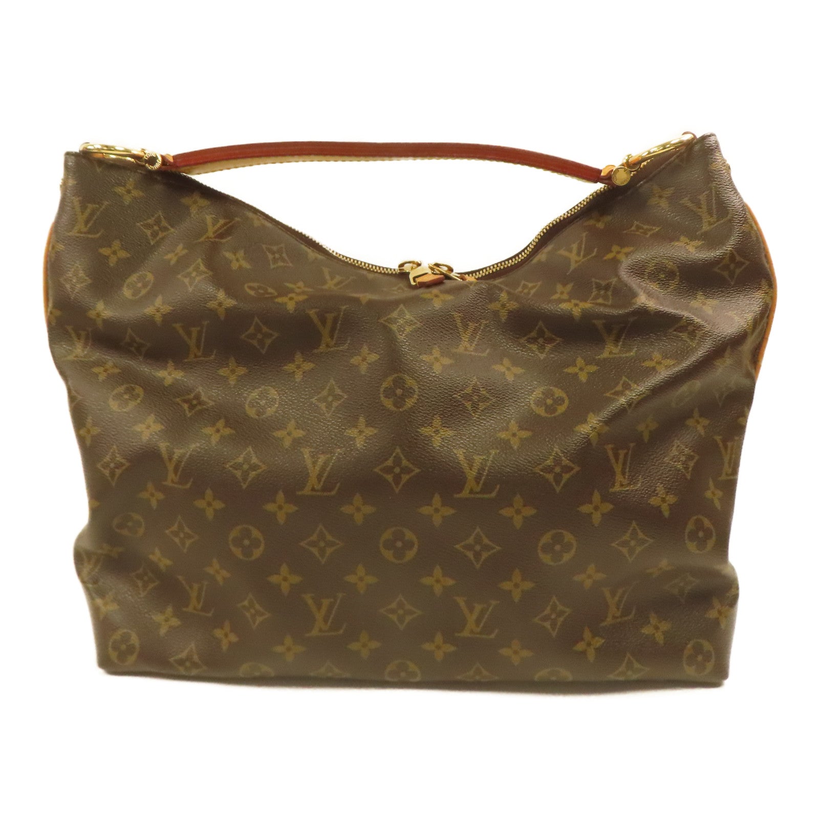 LOUIS VUITTON Monogram Sully MM金扣肩背袋啡色