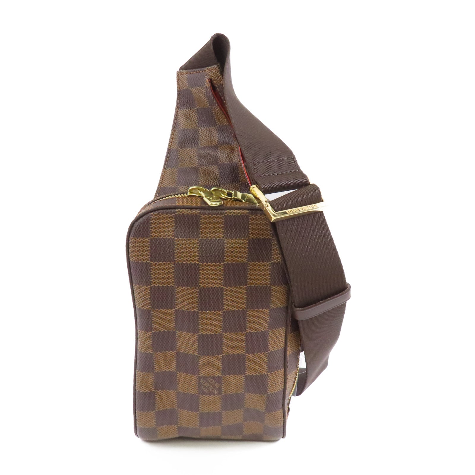 LOUIS VUITTON Damier Ebene Geronimos金扣腰包啡色