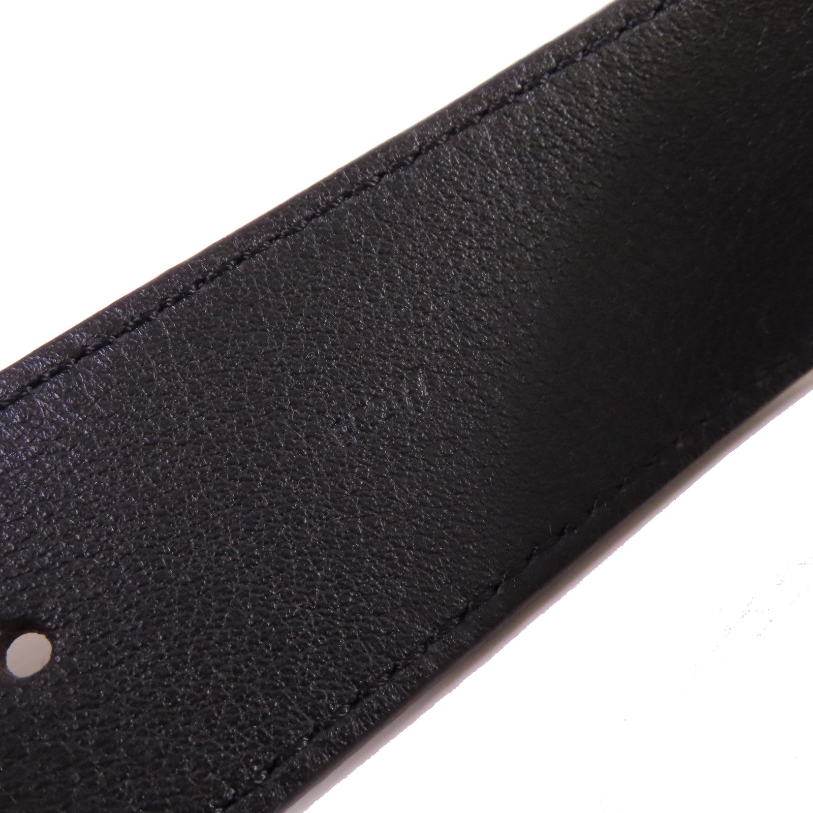 LOUIS VUITTON 【激減優惠】皮革Leather Belt銀扣皮帶啡色/黑色