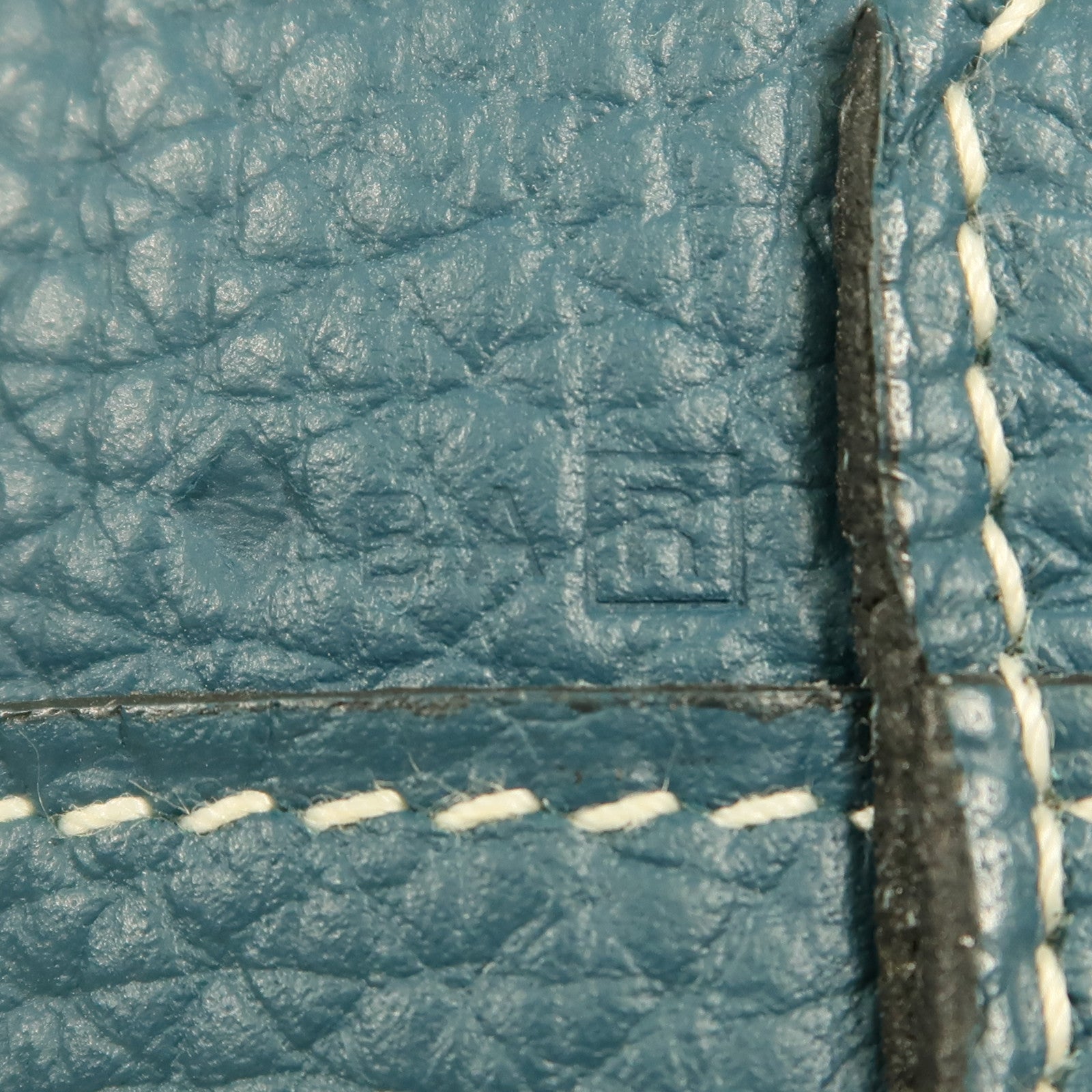 HERMES Double Sens 35 Shoulder Bag Clemence Leather Blue