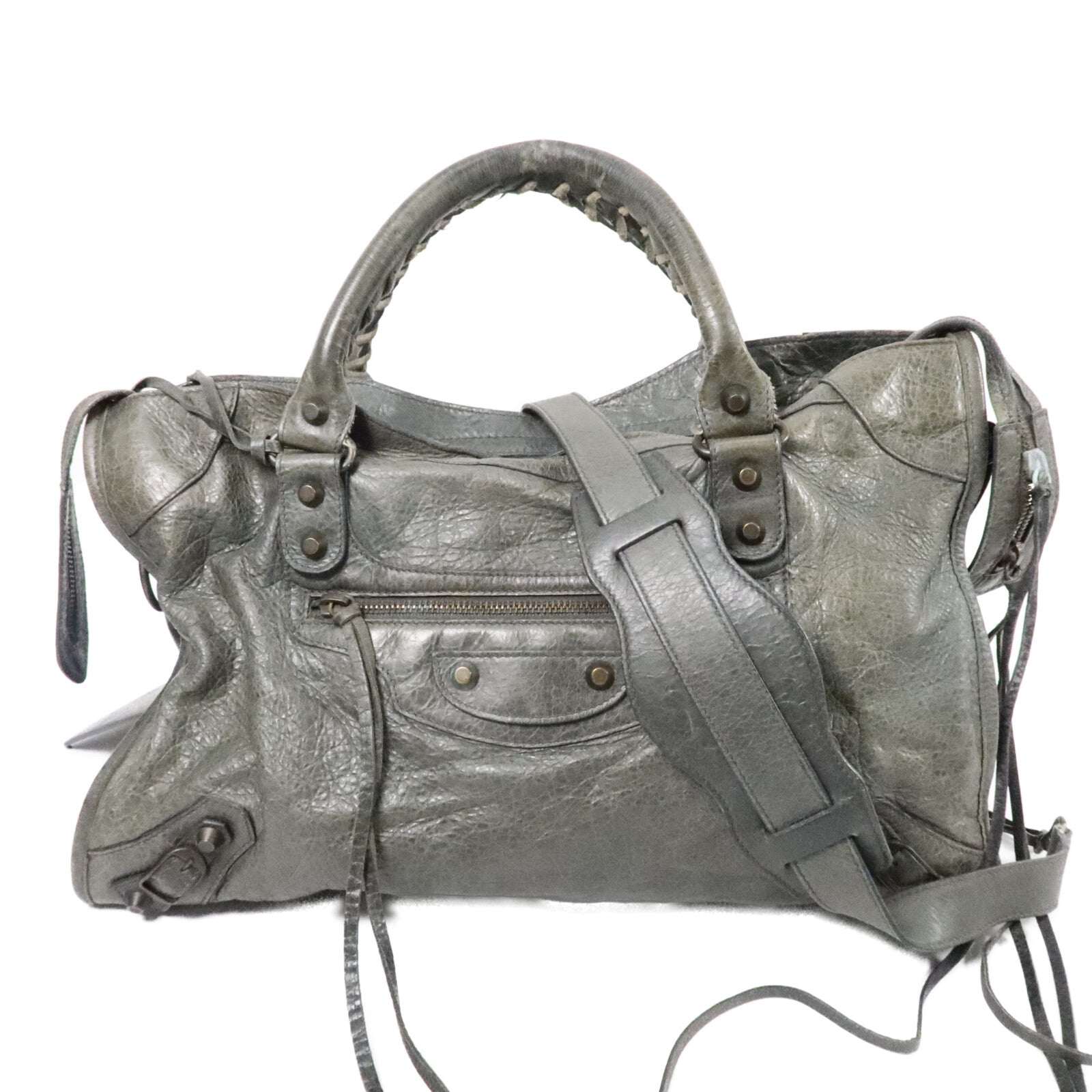 BALENCIAGA 牛皮皮革City Bag手挽肩背兩用袋