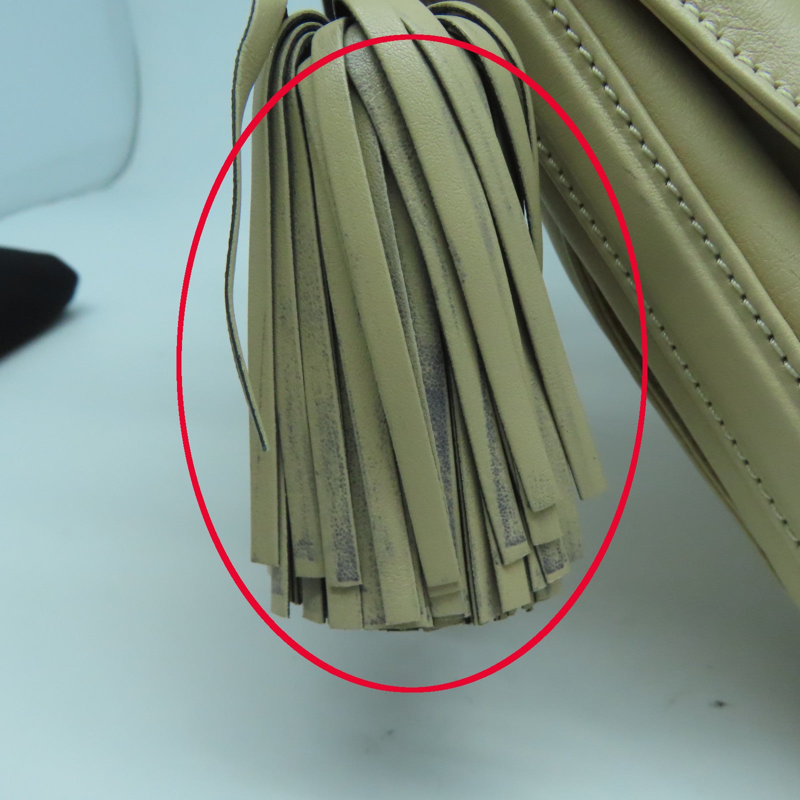 LOEWE 【激減優惠】牛皮皮革Shoulder Bag銀扣肩背袋杏色