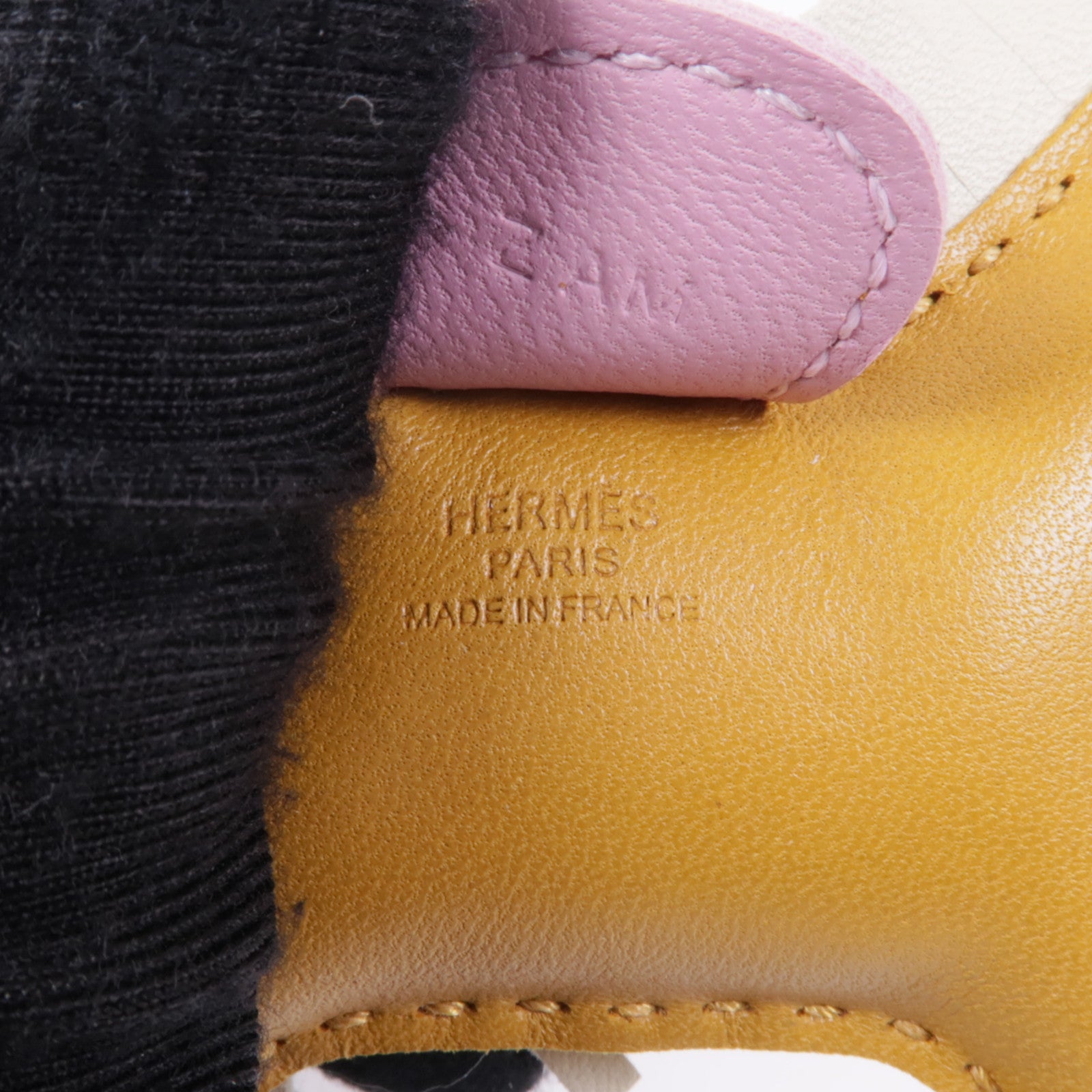 HERMES Swift皮革Rodeo PM Charm掛飾Sesame