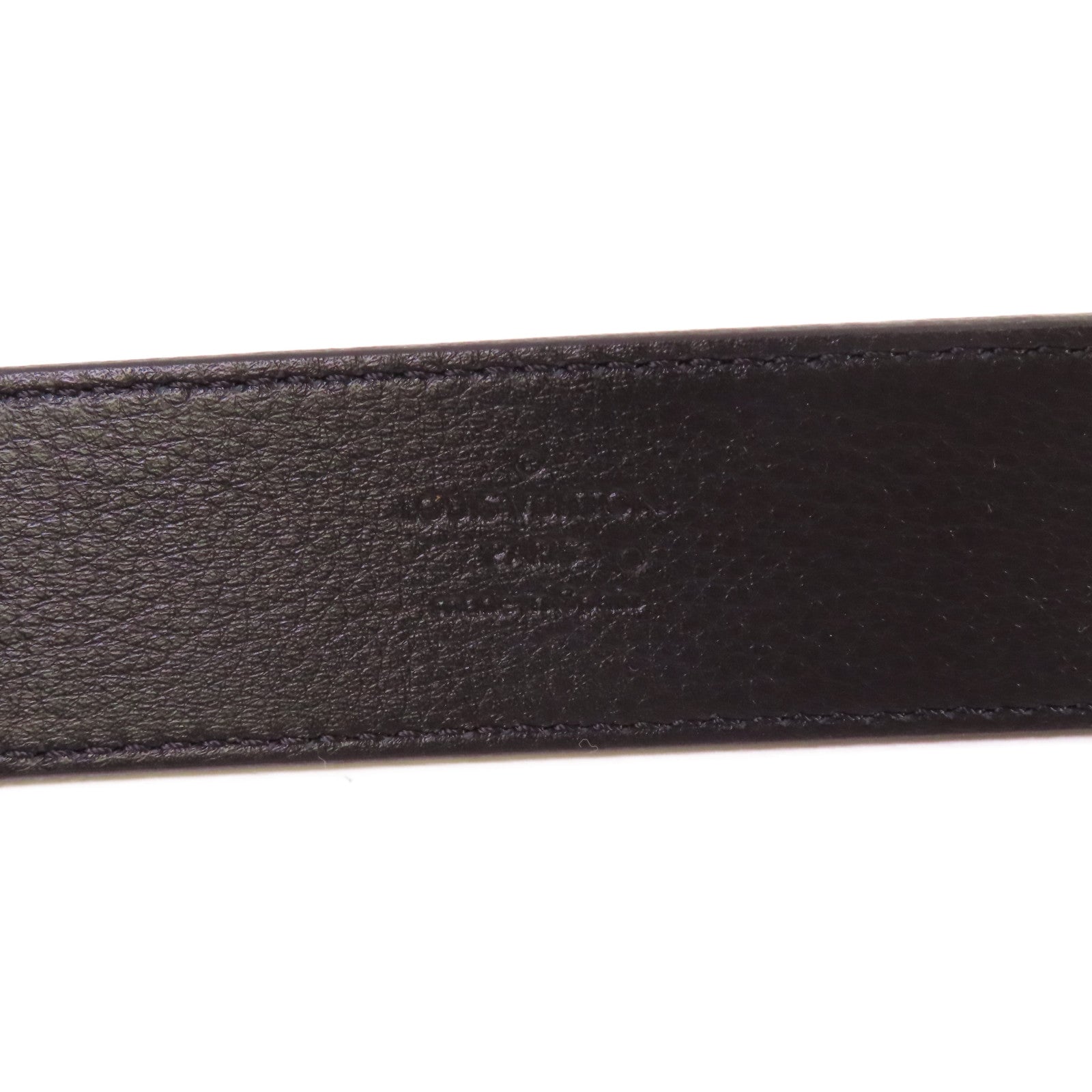 LOUIS VUITTON 【激減優惠】皮革Leather Belt銀扣皮帶啡色/黑色