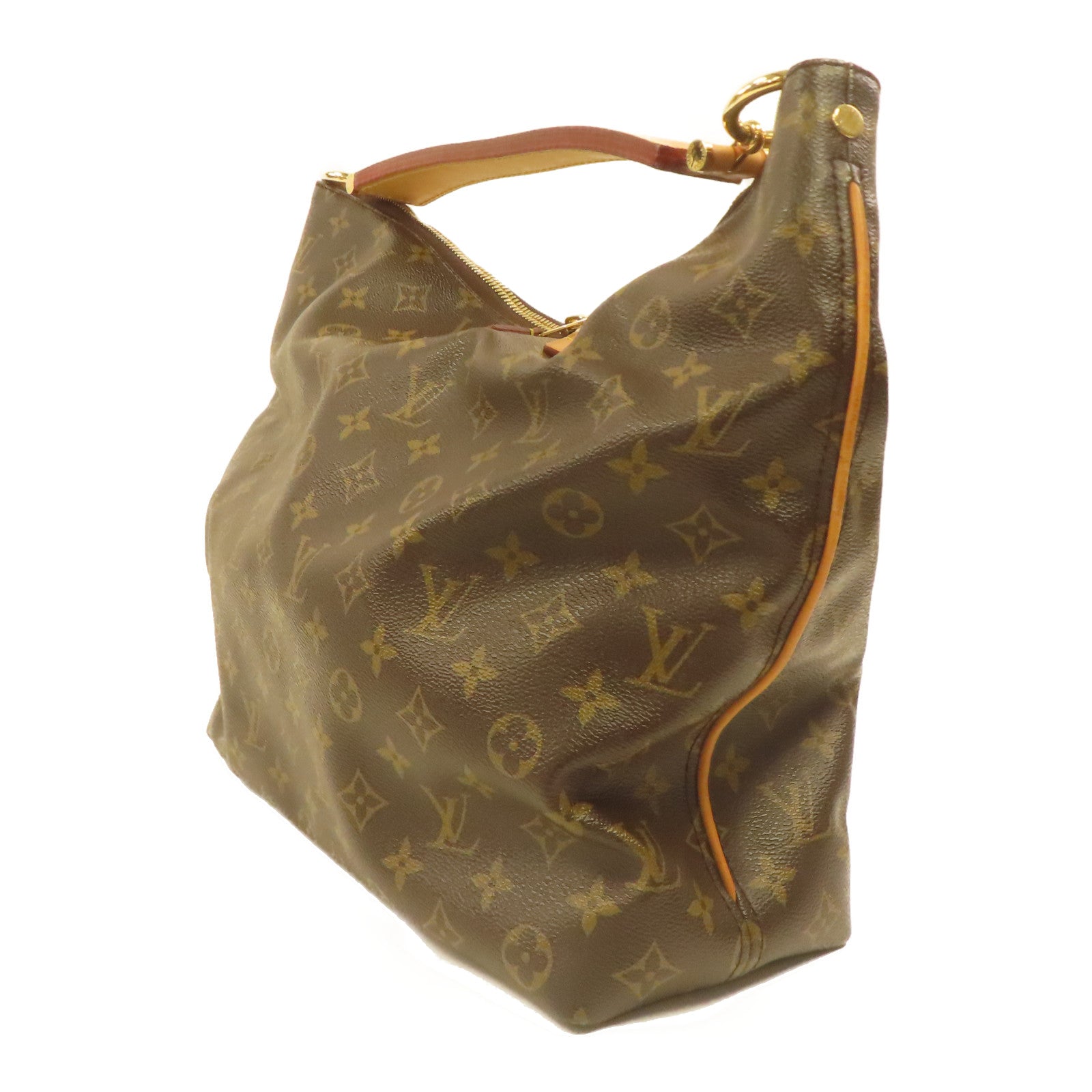 LOUIS VUITTON Monogram Sully MM金扣肩背袋啡色