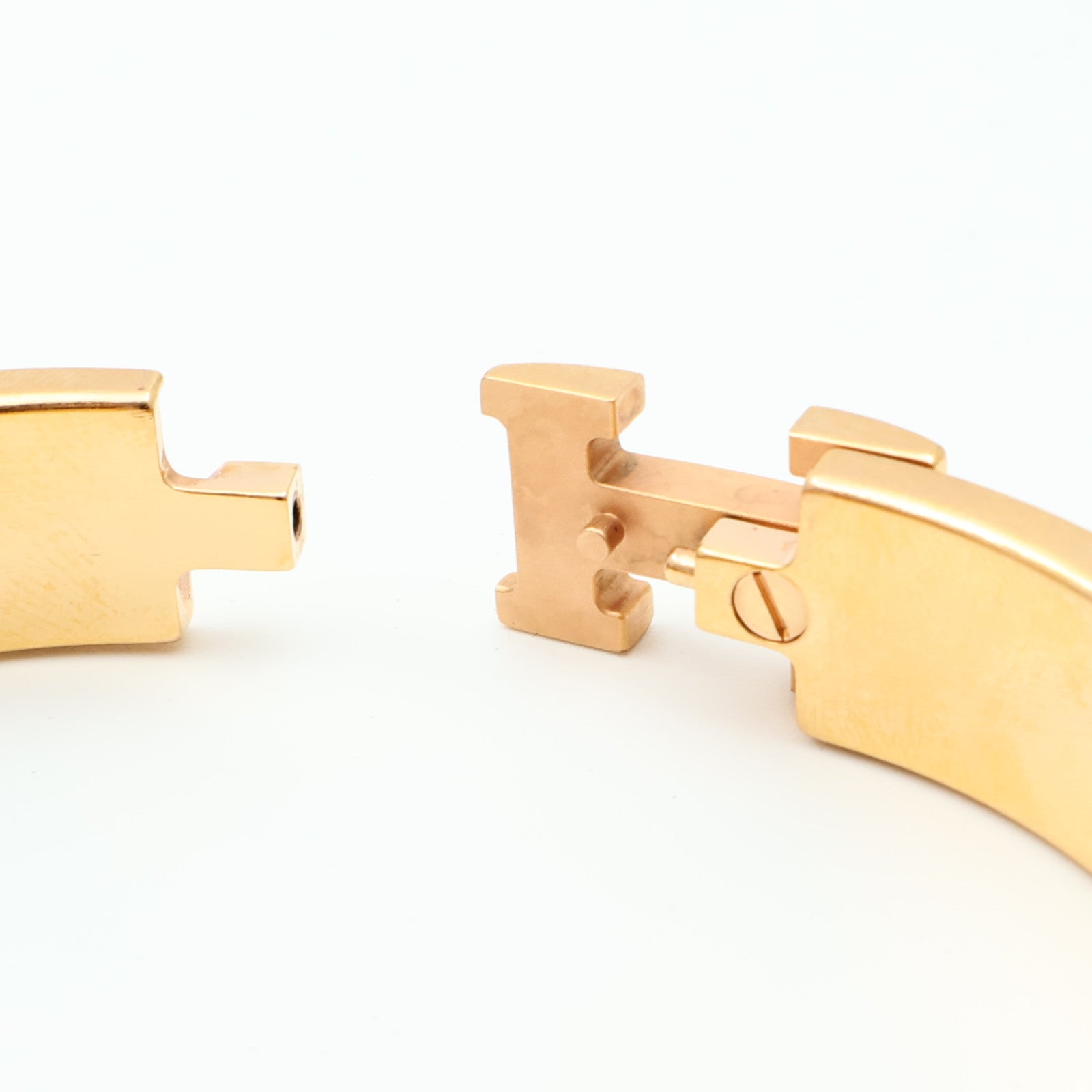 HERMES 金屬/琺瑯Clic H Bracelet金扣手鐲