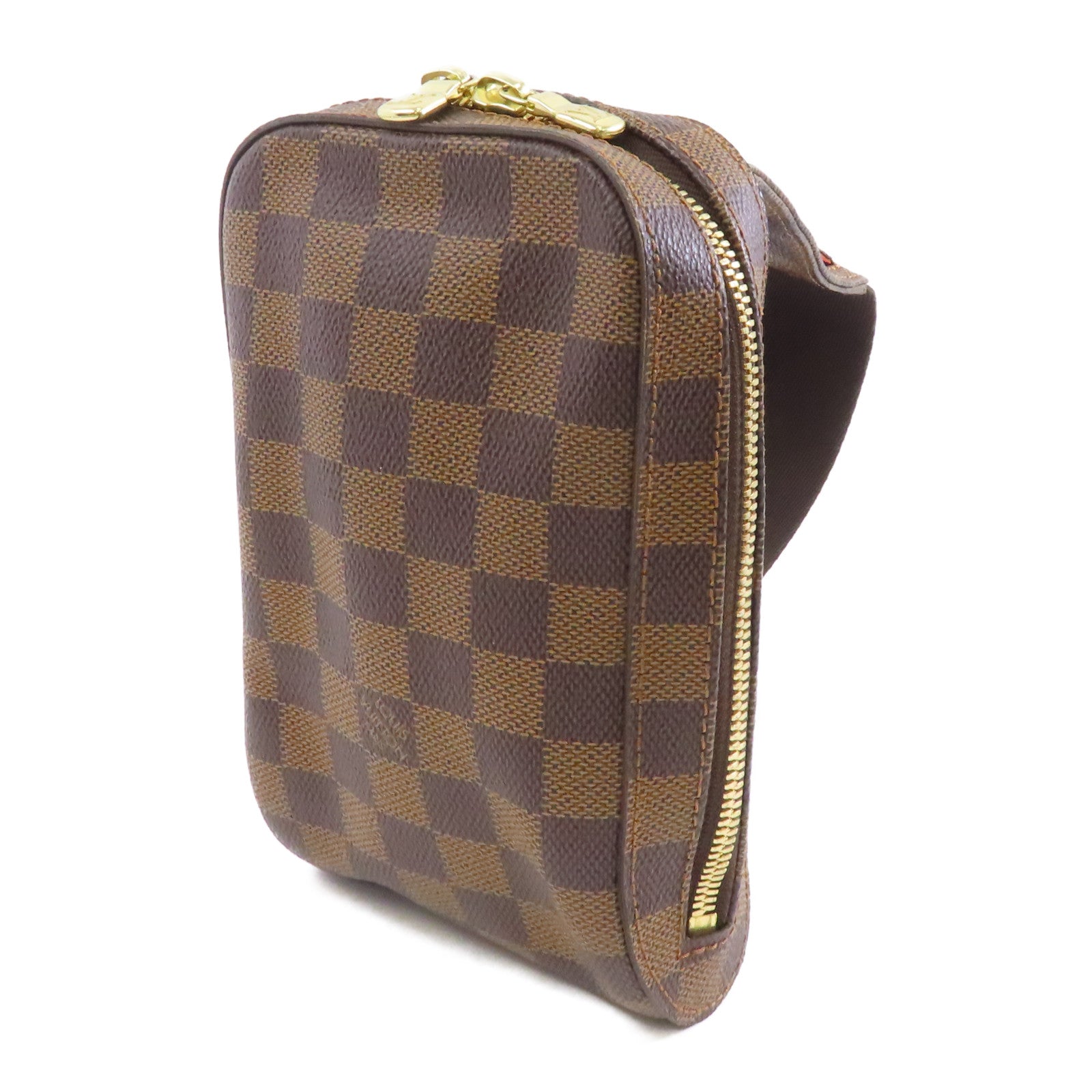 LOUIS VUITTON Damier Ebene Geronimos金扣腰包啡色
