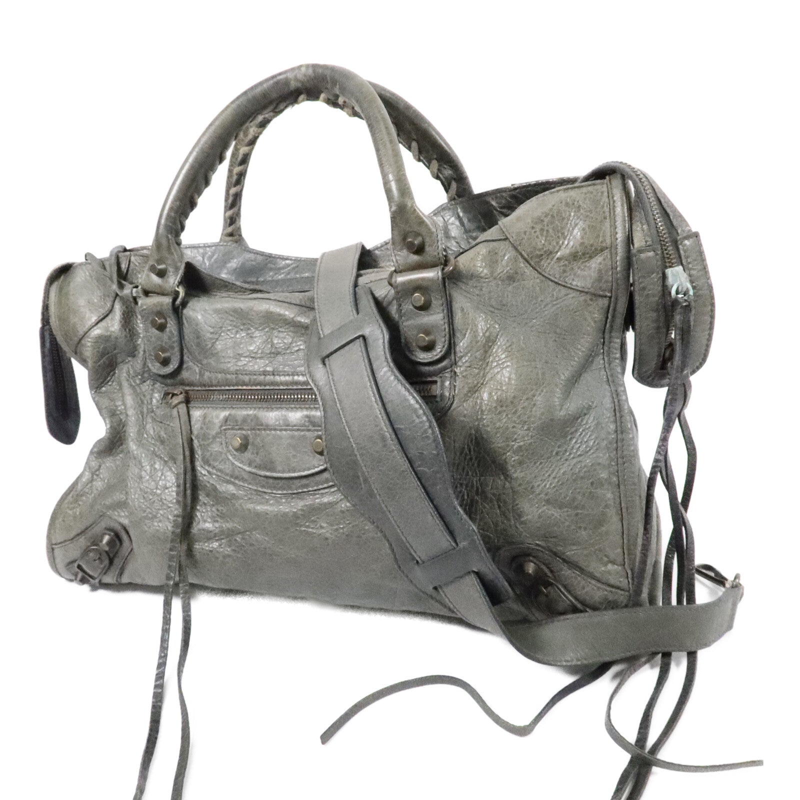 BALENCIAGA 牛皮皮革City Bag手挽肩背兩用袋