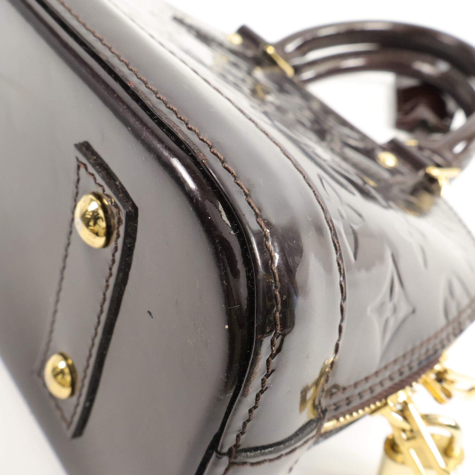 LOUIS VUITTON Monogram Vernis Alma BB手挽肩背兩用袋