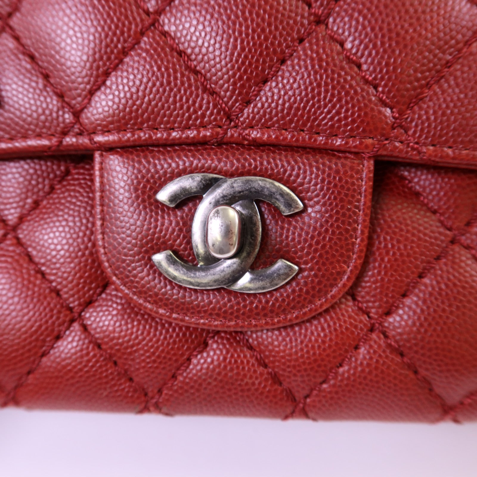 CHANEL 牛皮皮革Classic 25銀扣鏈帶肩背袋