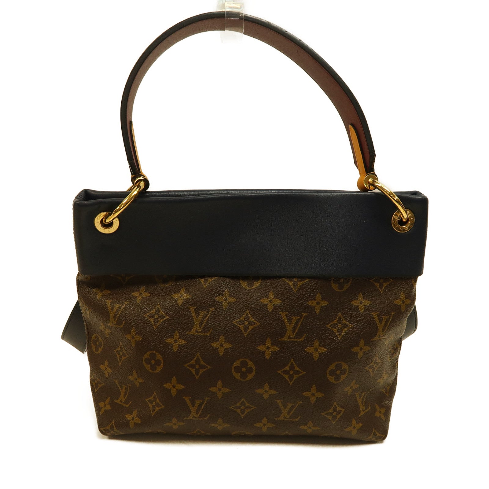 LOUIS VUITTON Monogram Tuileries Besace金扣手挽肩背兩用袋啡色/黑色