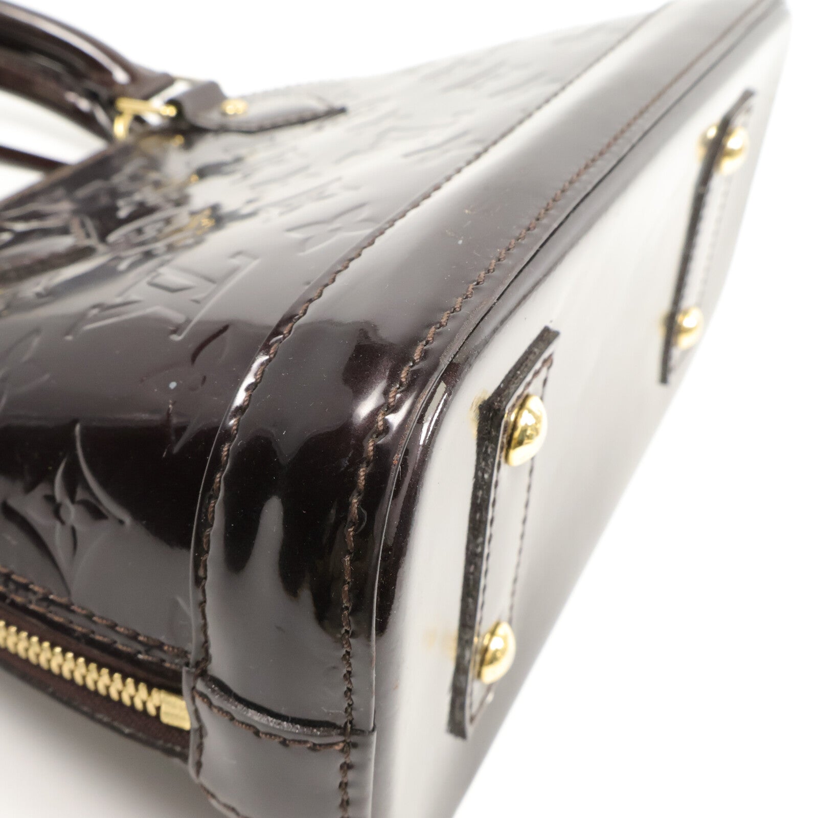LOUIS VUITTON Monogram Vernis Alma BB手挽肩背兩用袋