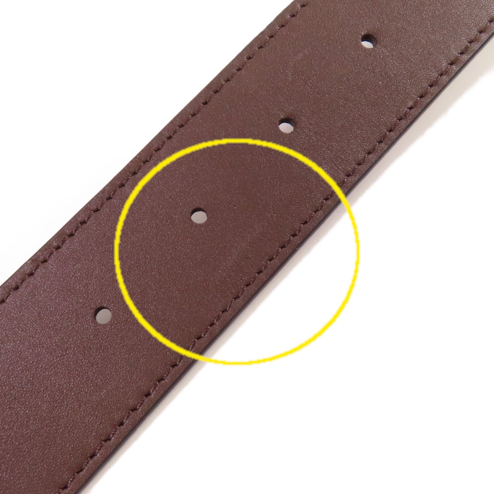 LOUIS VUITTON 【激減優惠】皮革Leather Belt銀扣皮帶啡色/黑色