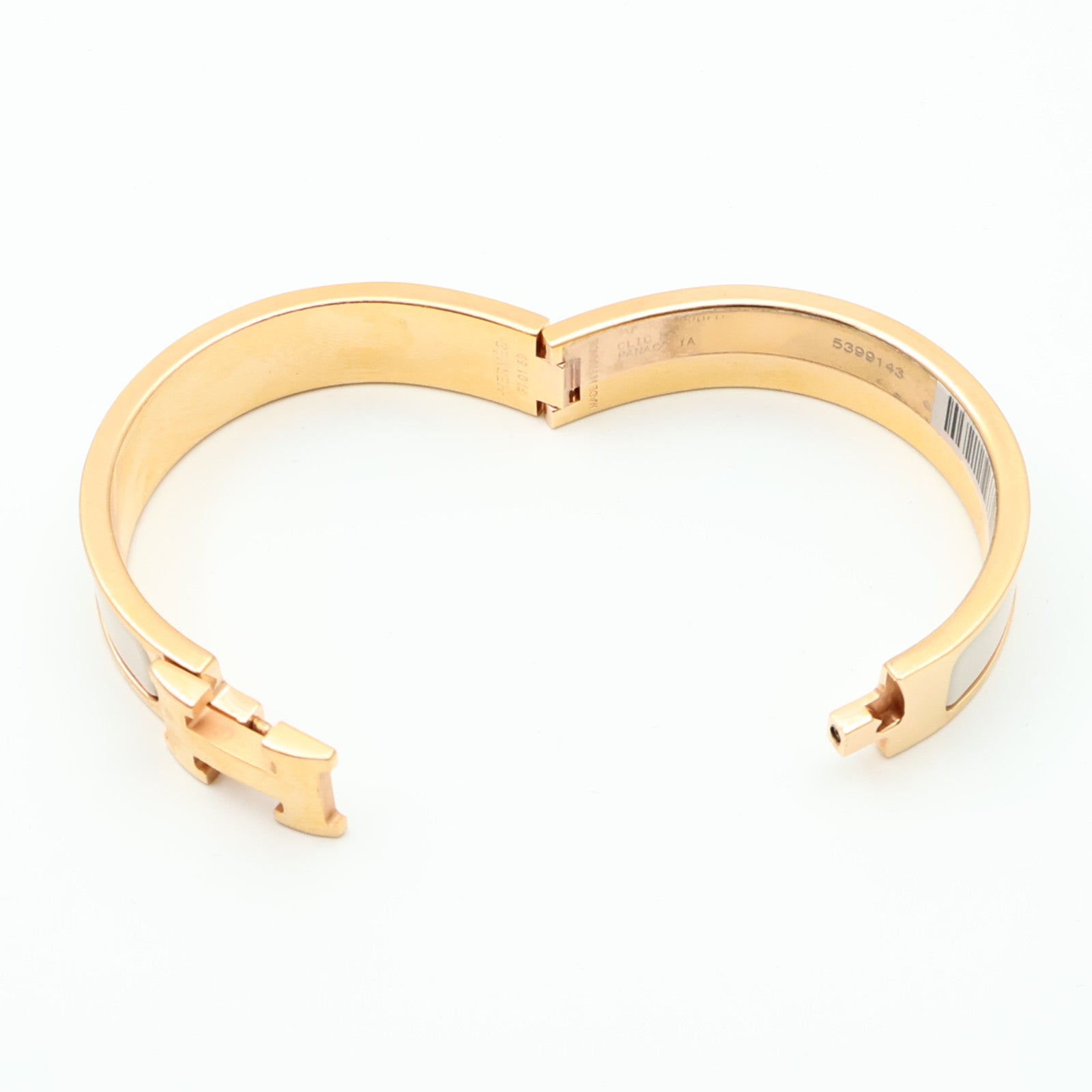 HERMES 金屬/琺瑯Clic H Bracelet金扣手鐲