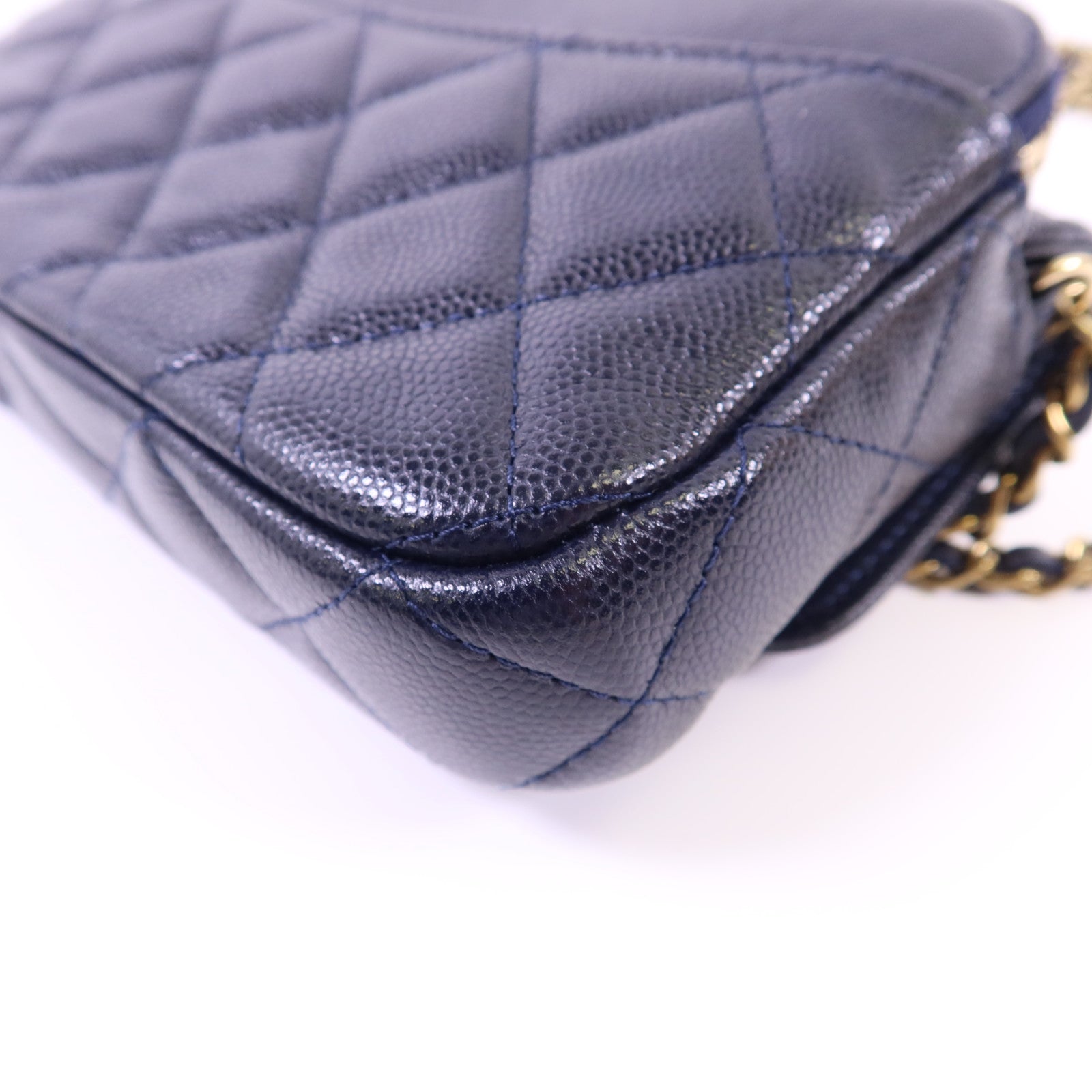 CHANEL 牛皮皮革Chain Shoulder Bag金扣鏈帶肩背袋