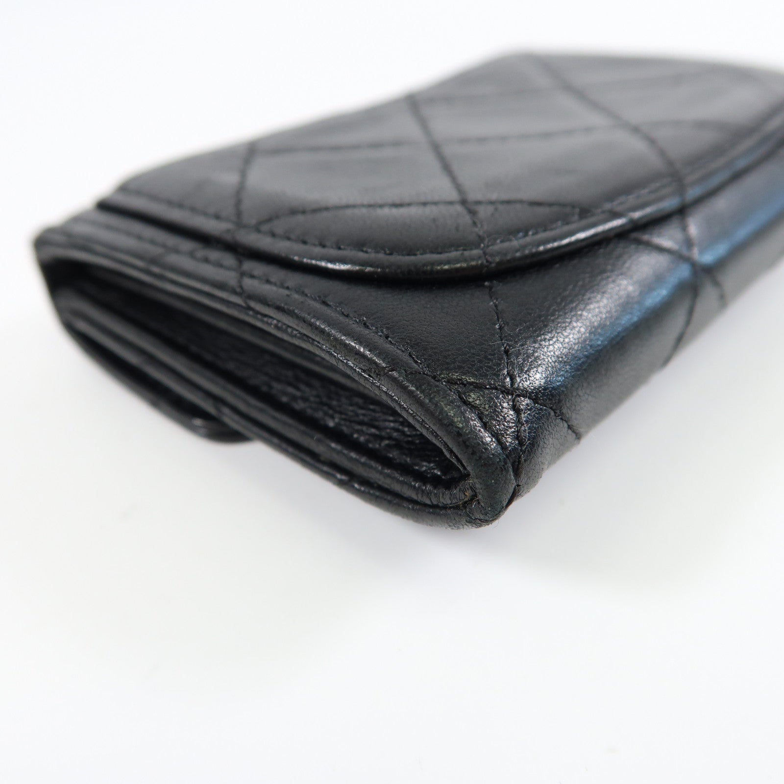 CHANEL 羊皮皮革Card case銀扣卡片套