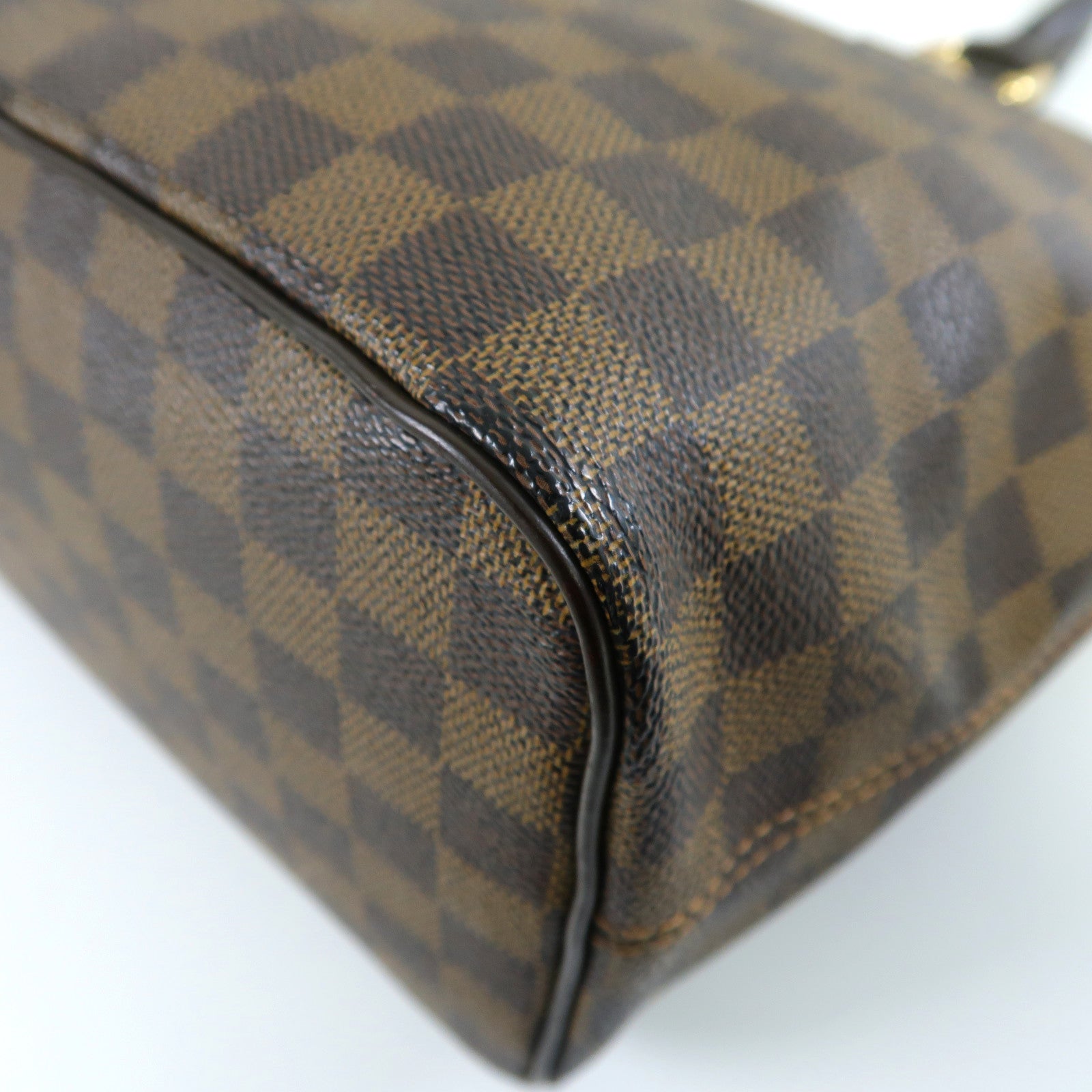 LOUIS VUITTON **【激減優惠】Damier Ebene Saleya PM金扣手挽袋啡色
