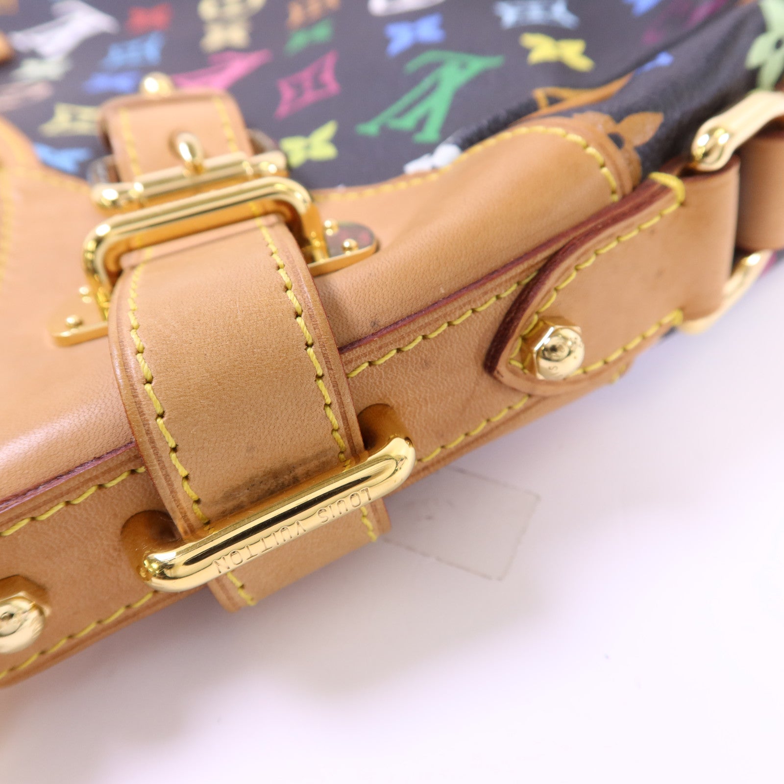 LOUIS VUITTON Monogram Multicolore Greta金扣肩背袋