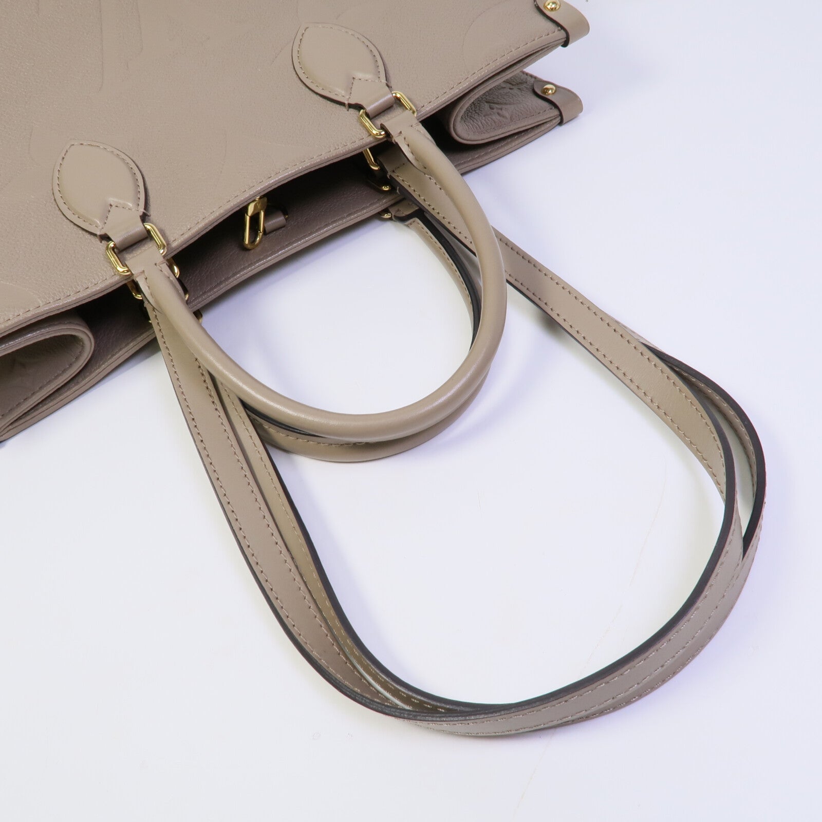 LOUIS VUITTON Monogram Empreinte On The Go MM手挽肩背兩用袋