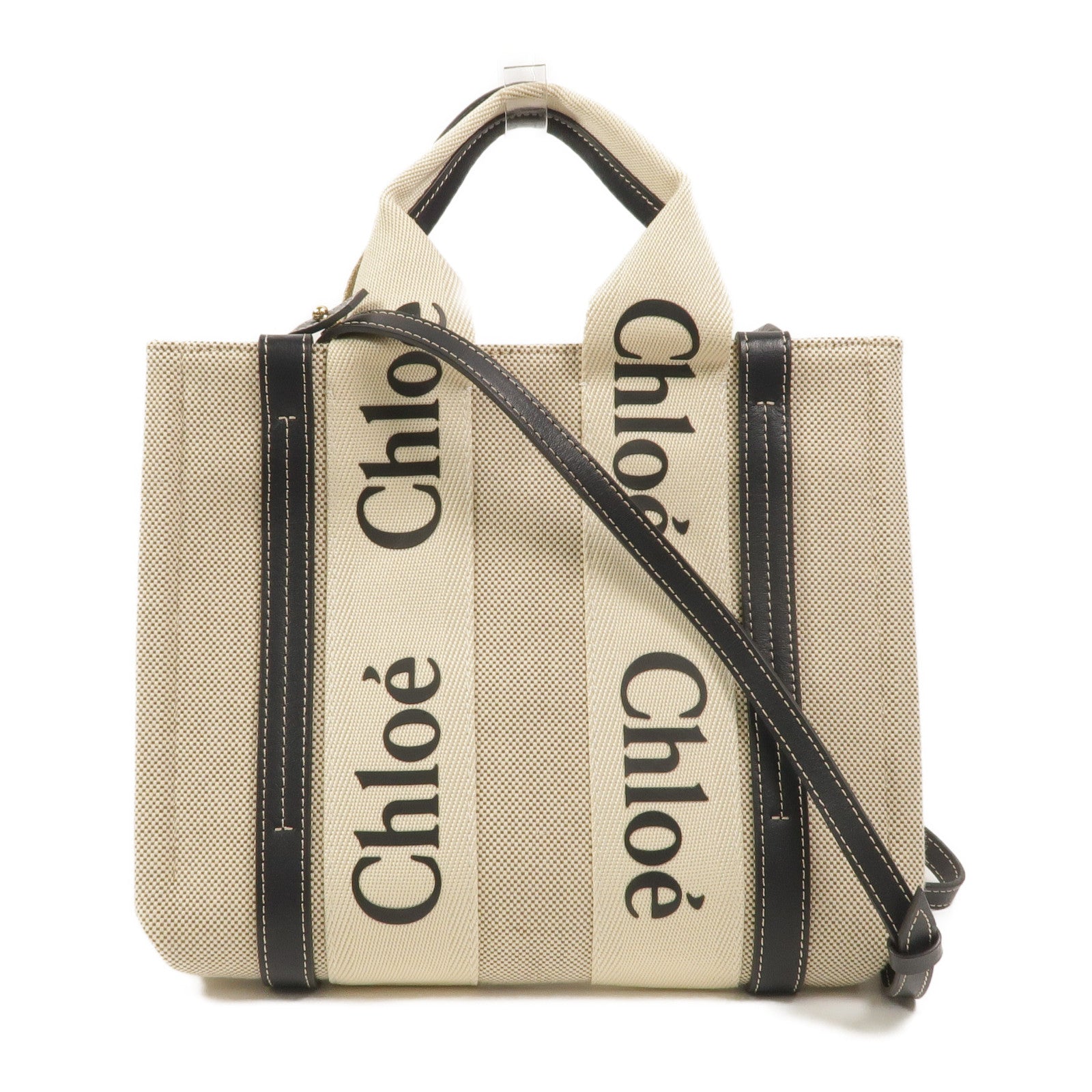 Chloe 帆布Small Woody Tote手挽肩背兩用袋