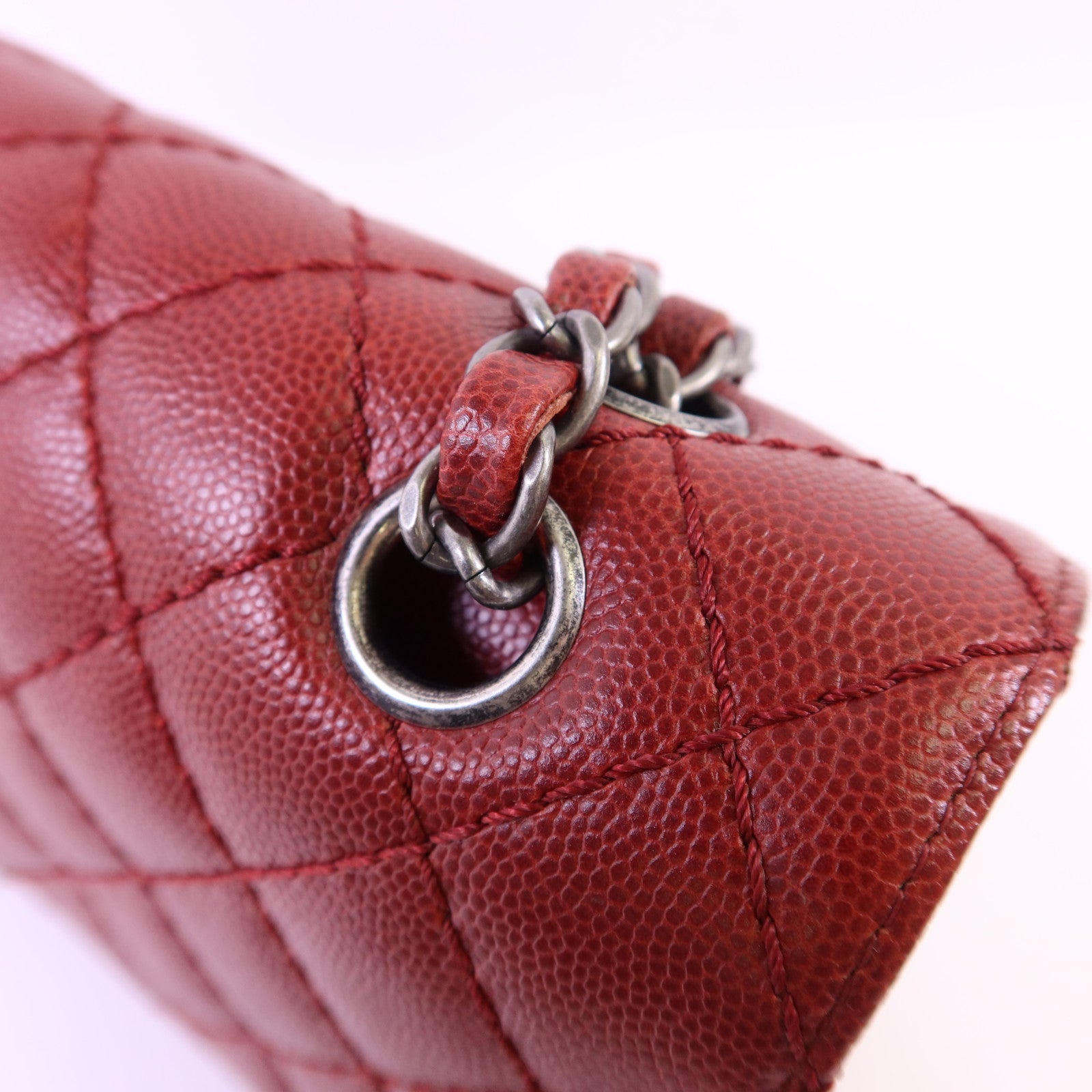 CHANEL 牛皮皮革Classic 25銀扣鏈帶肩背袋