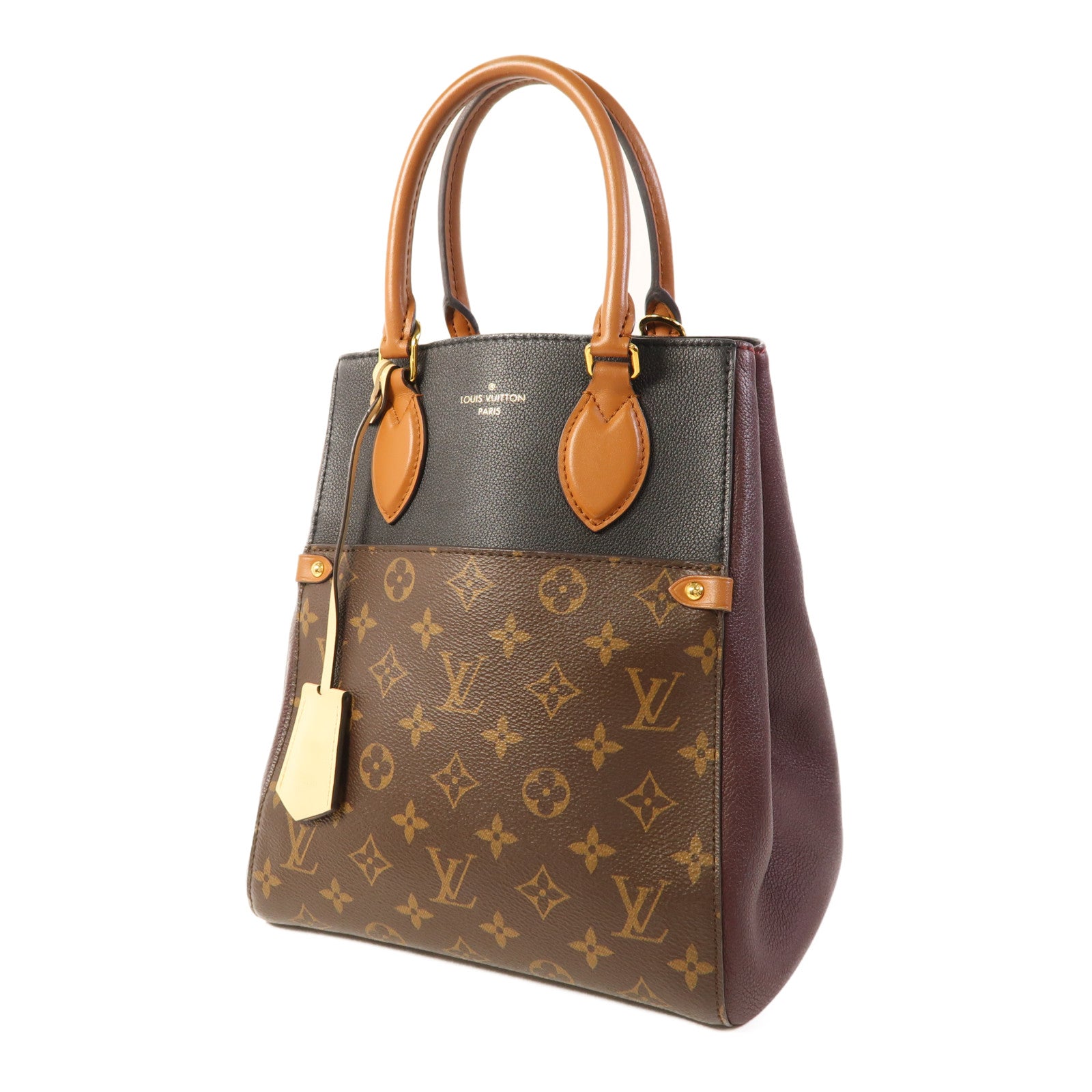 LOUIS VUITTON Monogram Fold Tote Mm金扣手挽肩背兩用袋