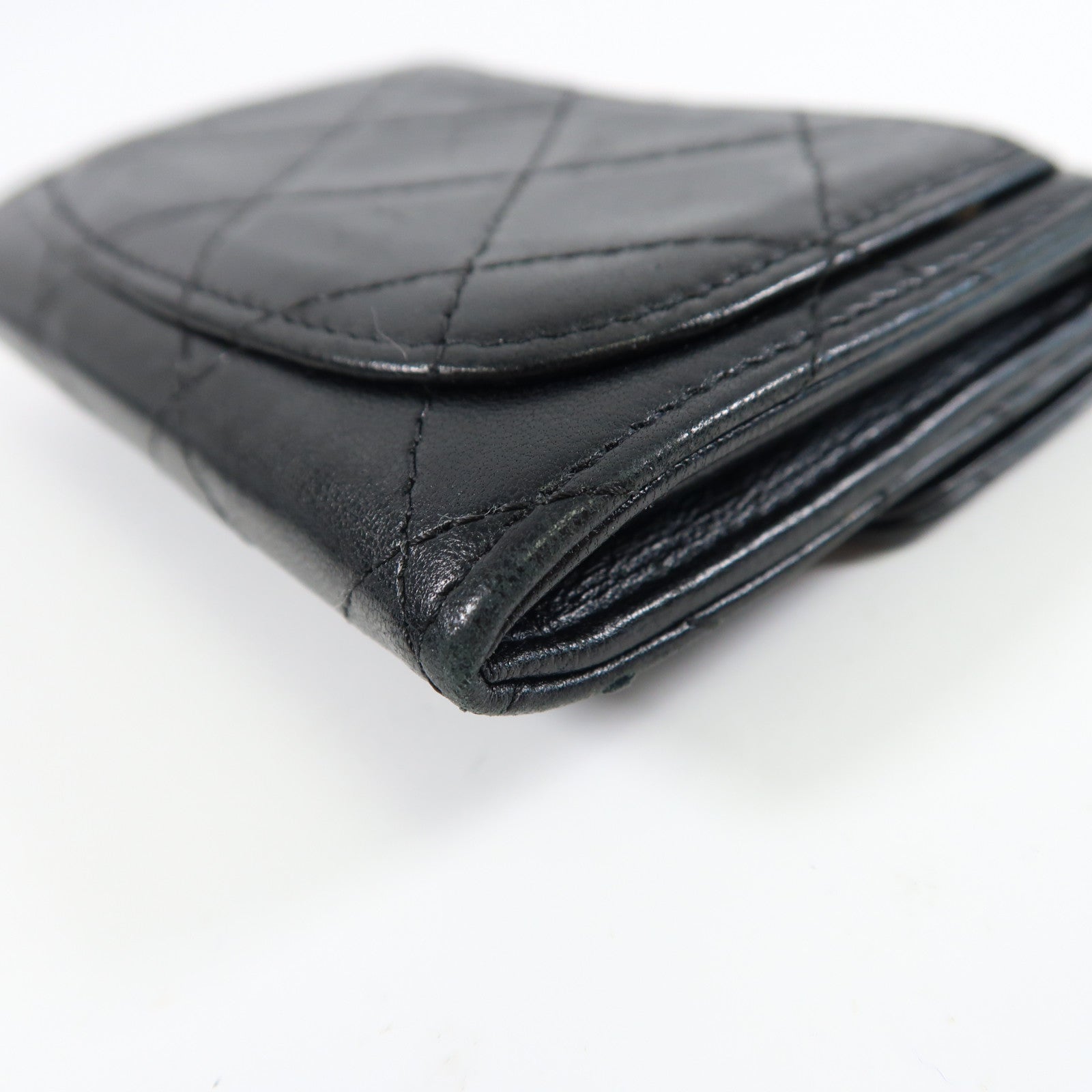 CHANEL 羊皮皮革Card case銀扣卡片套