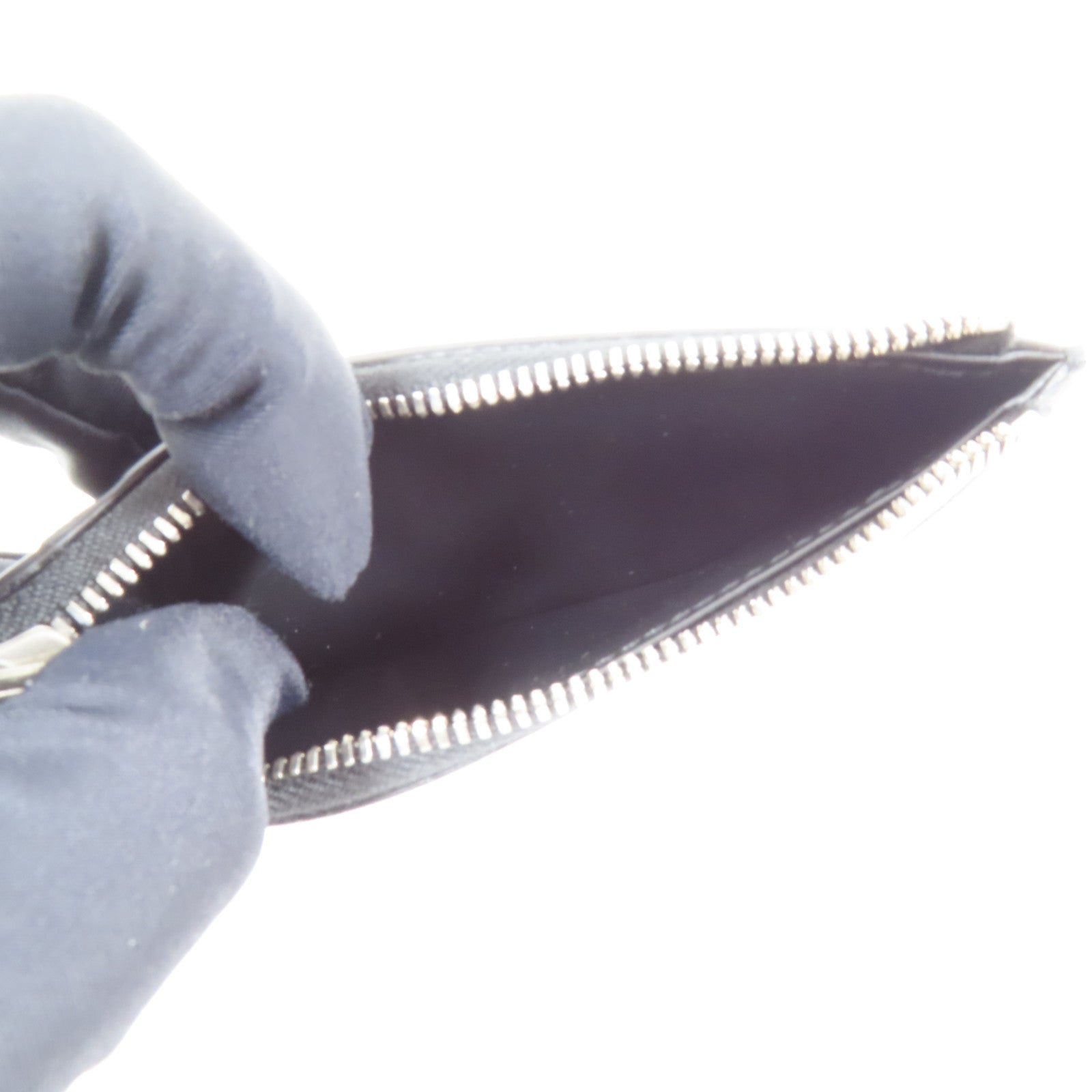 BOTTEGA VENETA 皮革Zip Card Case銀扣卡片套