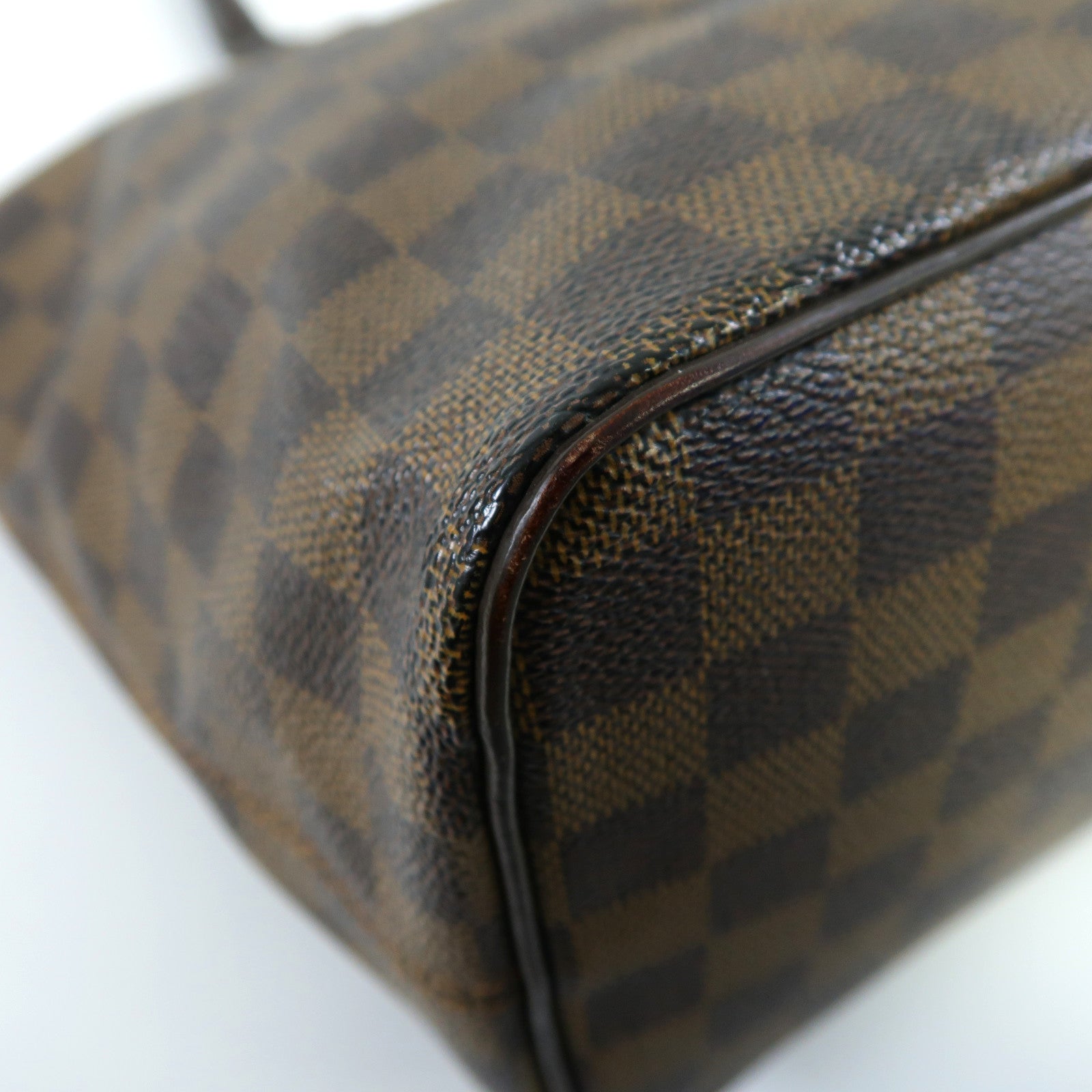 LOUIS VUITTON **【激減優惠】Damier Ebene Saleya PM金扣手挽袋啡色