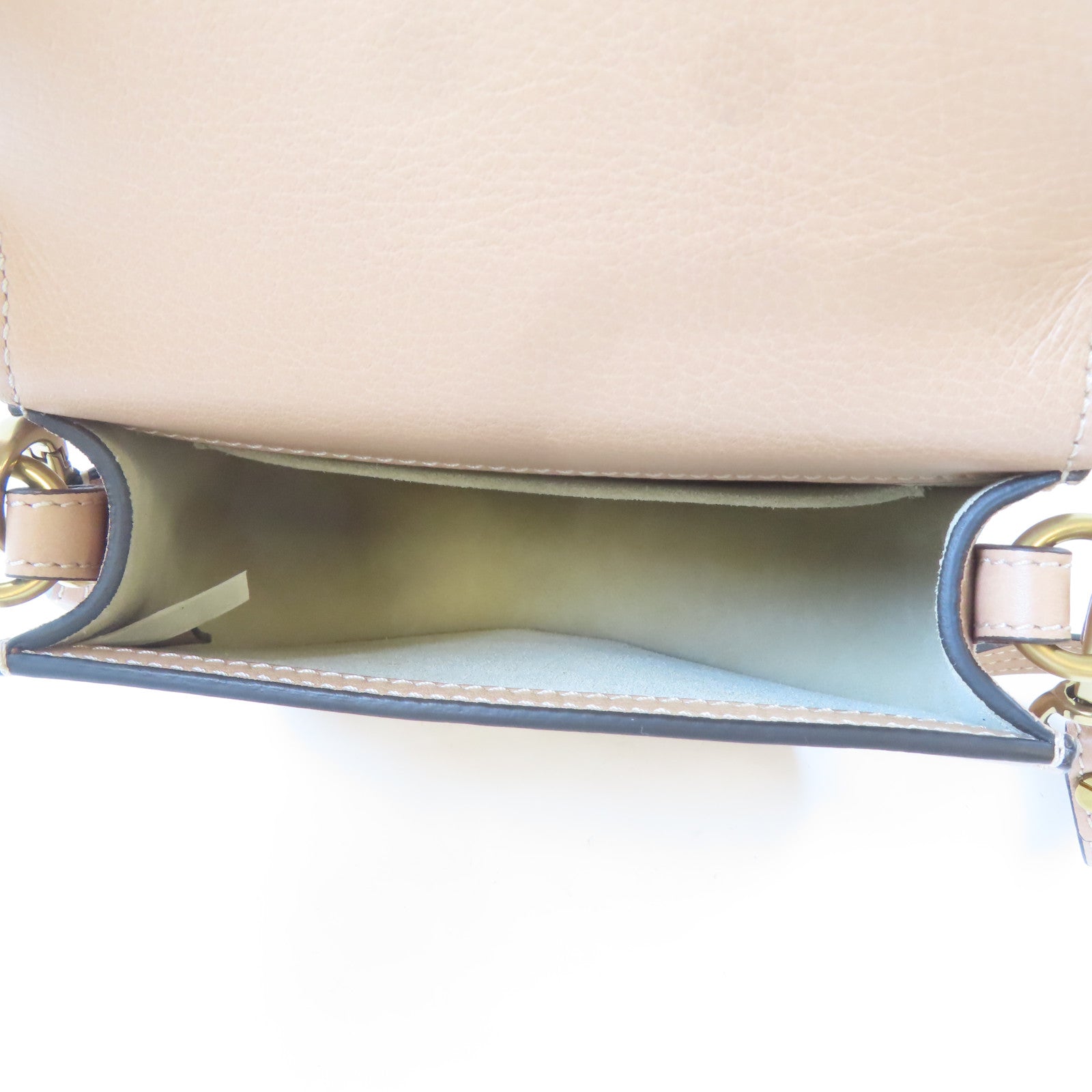 Chloe 牛皮皮革Nile Shoulder Bag金扣手挽肩背兩用袋淺褐色