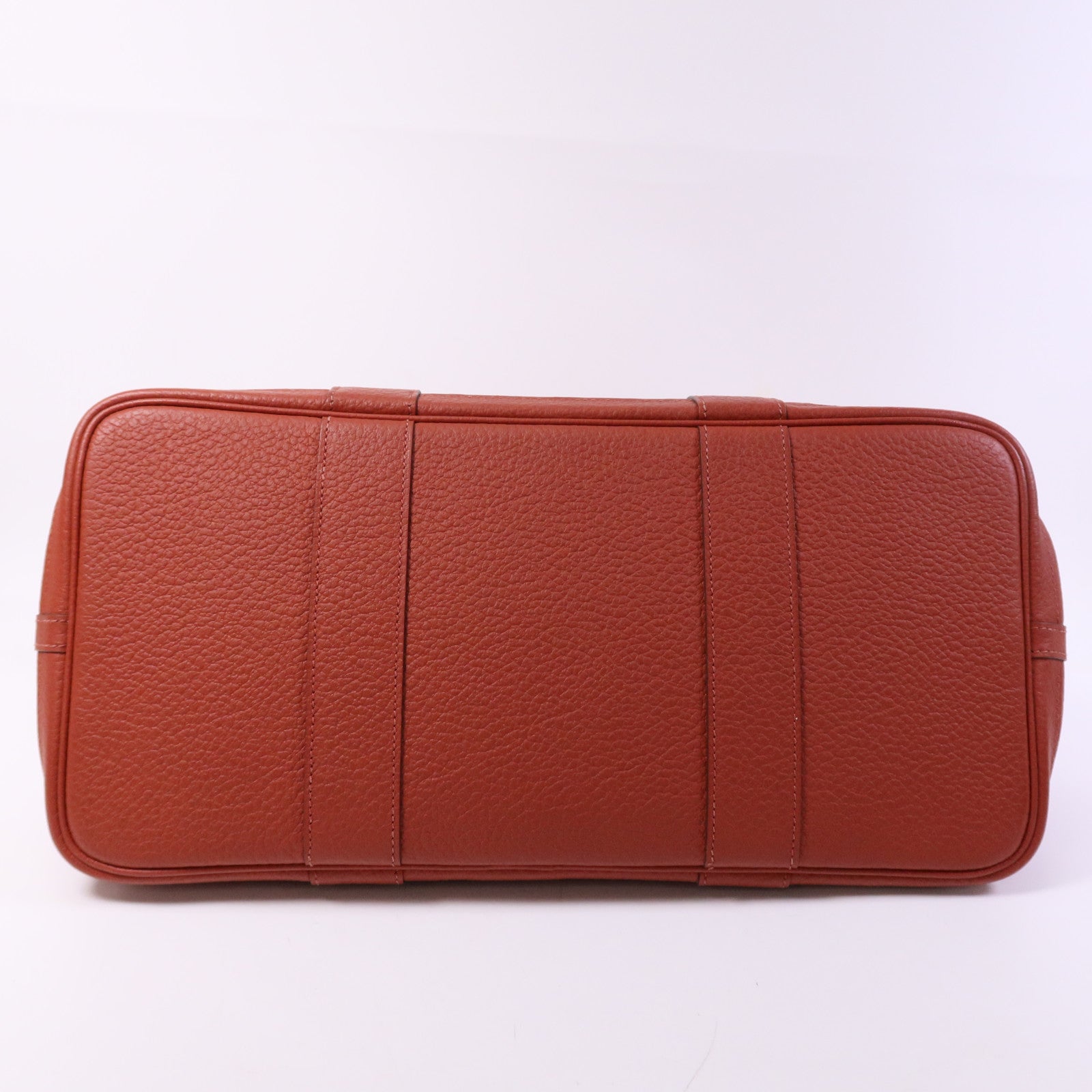 HERMES Negonda皮革Garden Party PM銀扣手挽袋sanguine