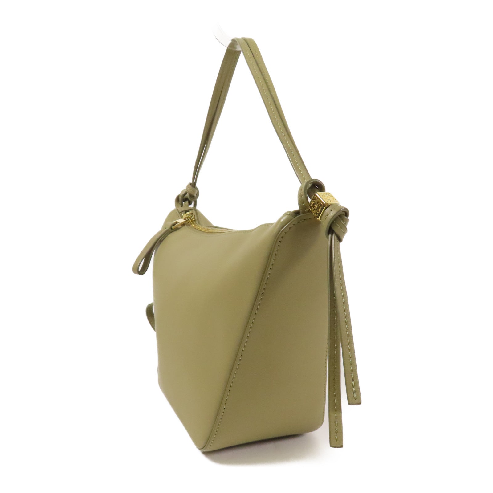 LOEWE 牛皮皮革Mini Hammock金扣手挽肩背兩用袋